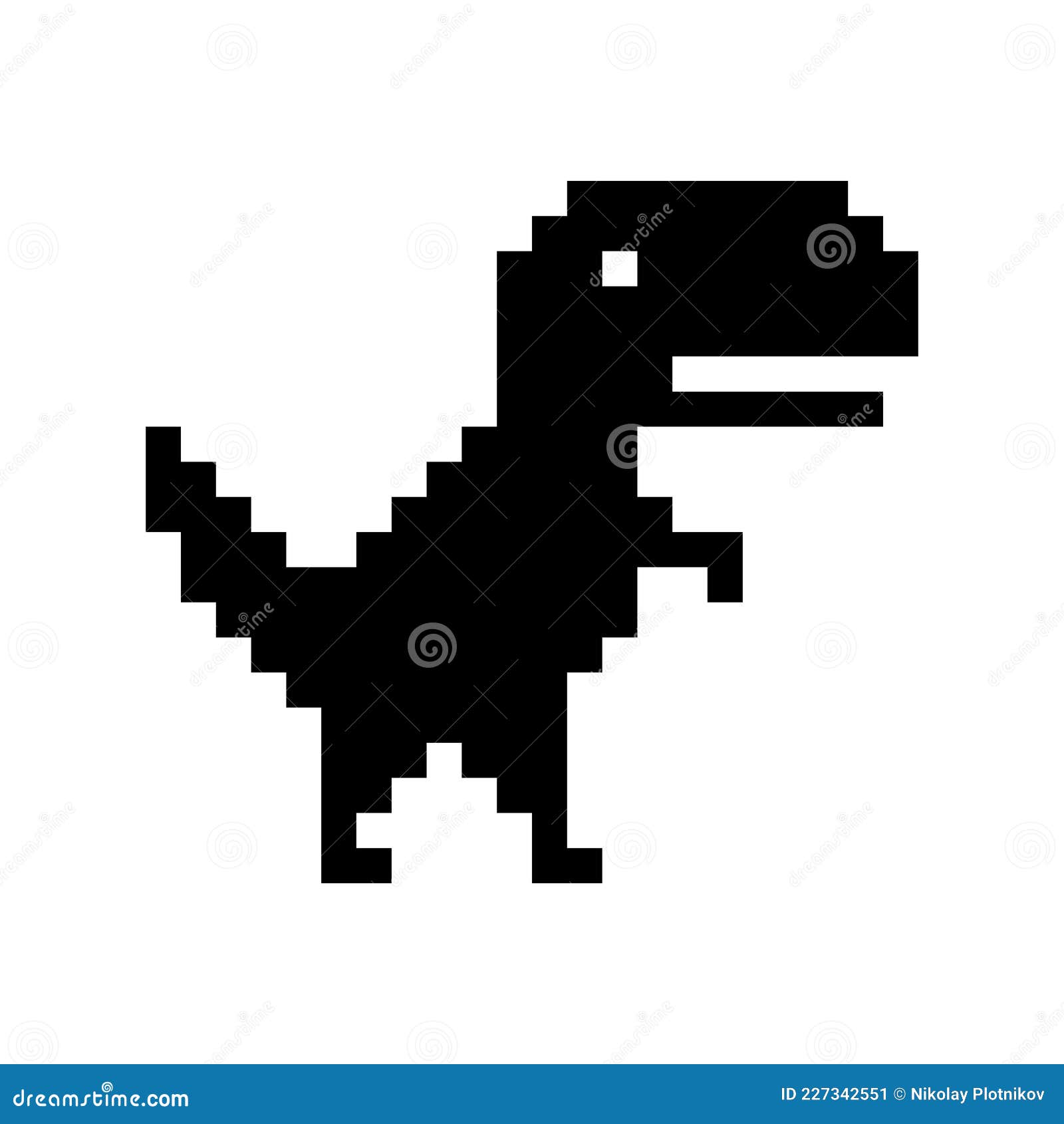 Pixel-arte Do ícone Do Dinossauro Isolado Em Fundo Branco. Erro