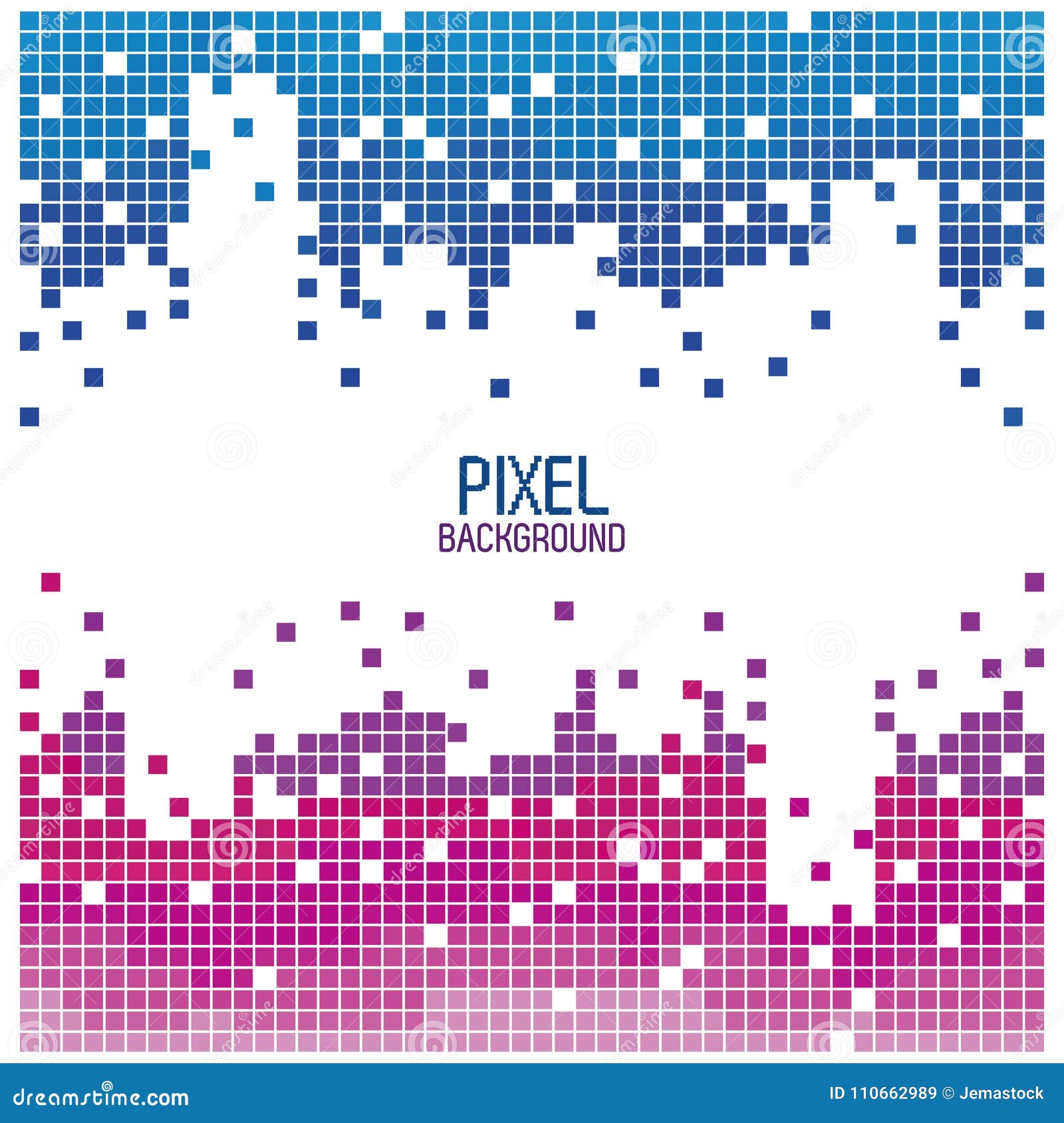 Pixel Background Design Red and Blue Over White Stock Vector ...