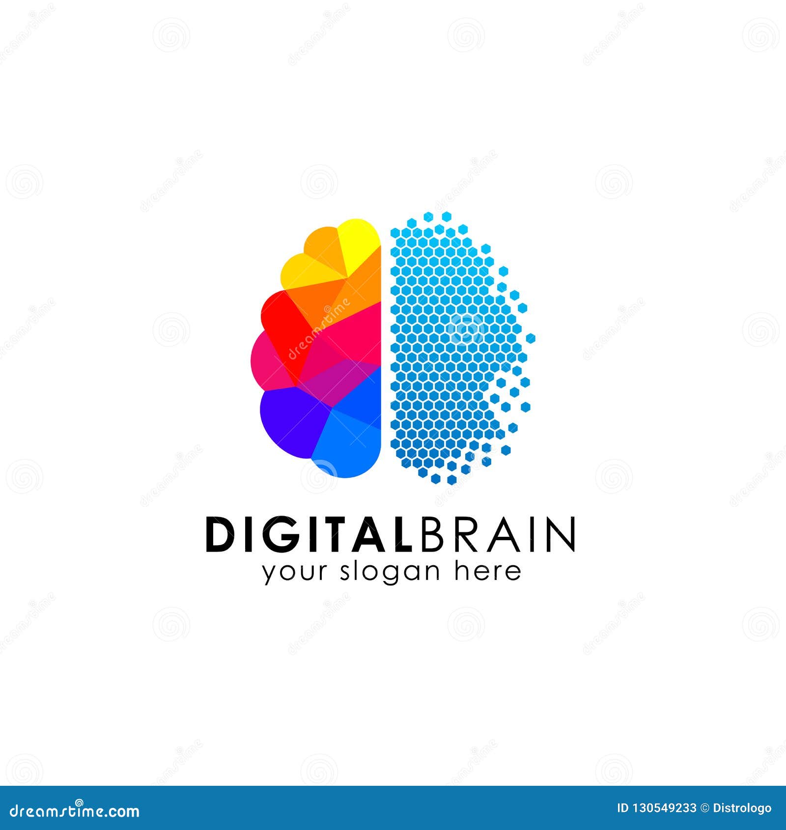 Brain logo design, Brain nft logo Template