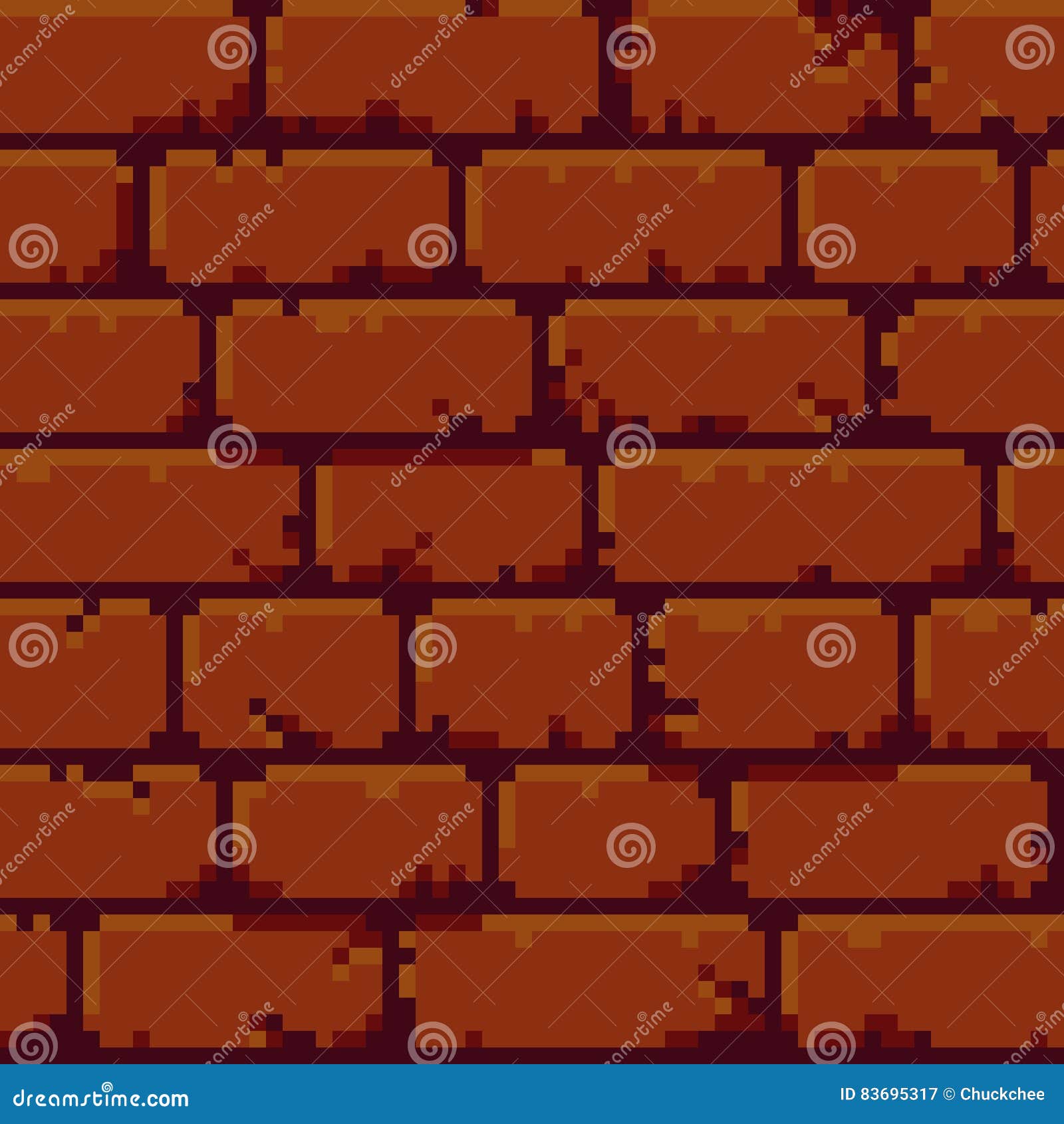 Pixel Brick Wall stock vector. Illustration of level - 83695317