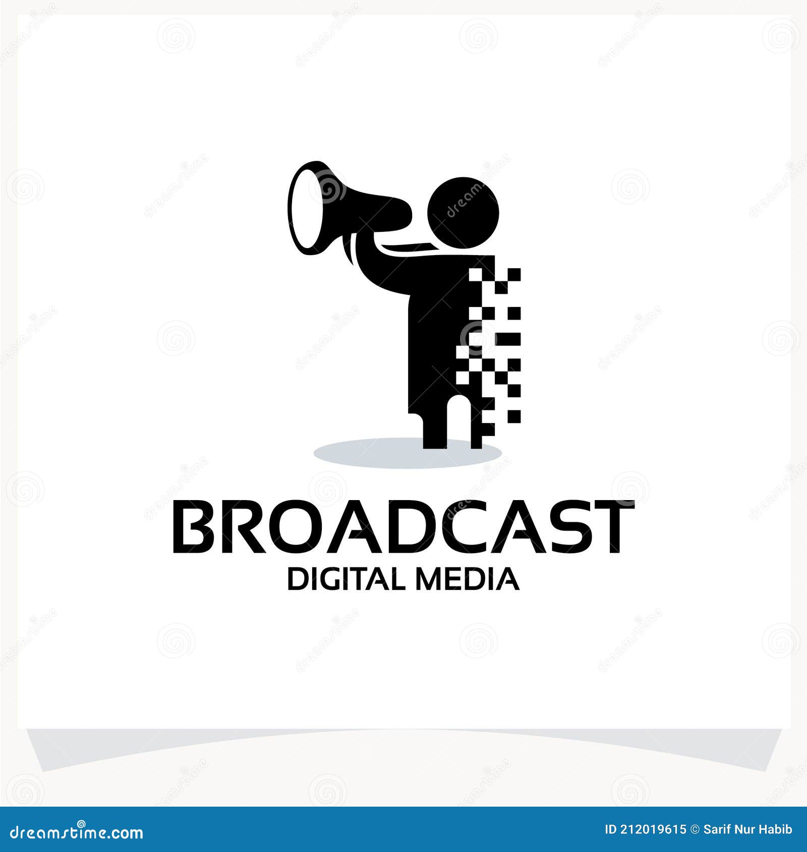 Pixel Broadcast Logo Template Design Vector Inspiration. Icon Design
