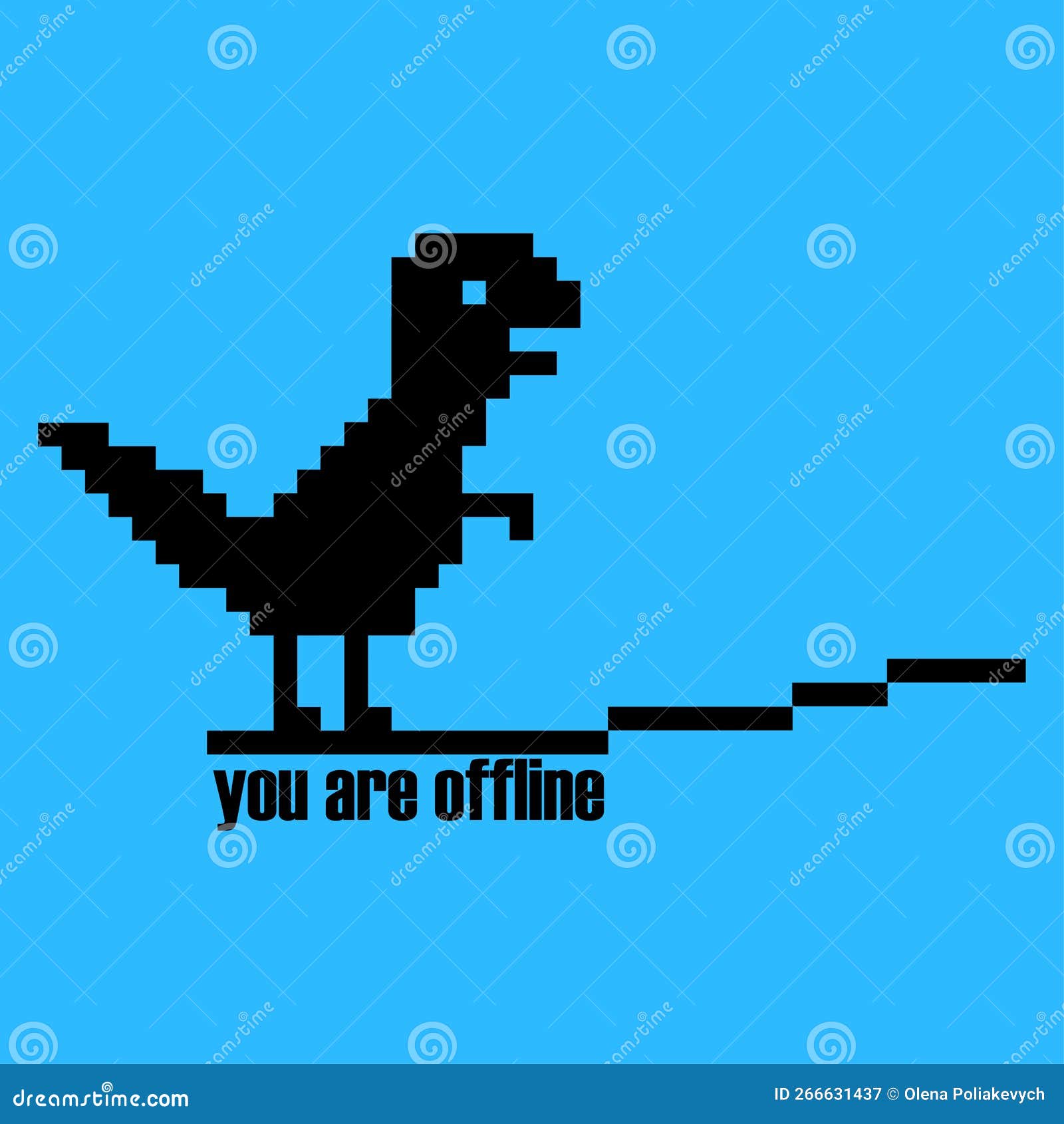 Cactus Offline Dino' Sticker