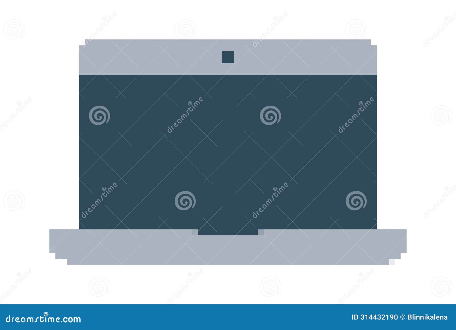 pixel gaming laptop with screen. 8-bit personal computer with display on white background. technology. 90s style. color