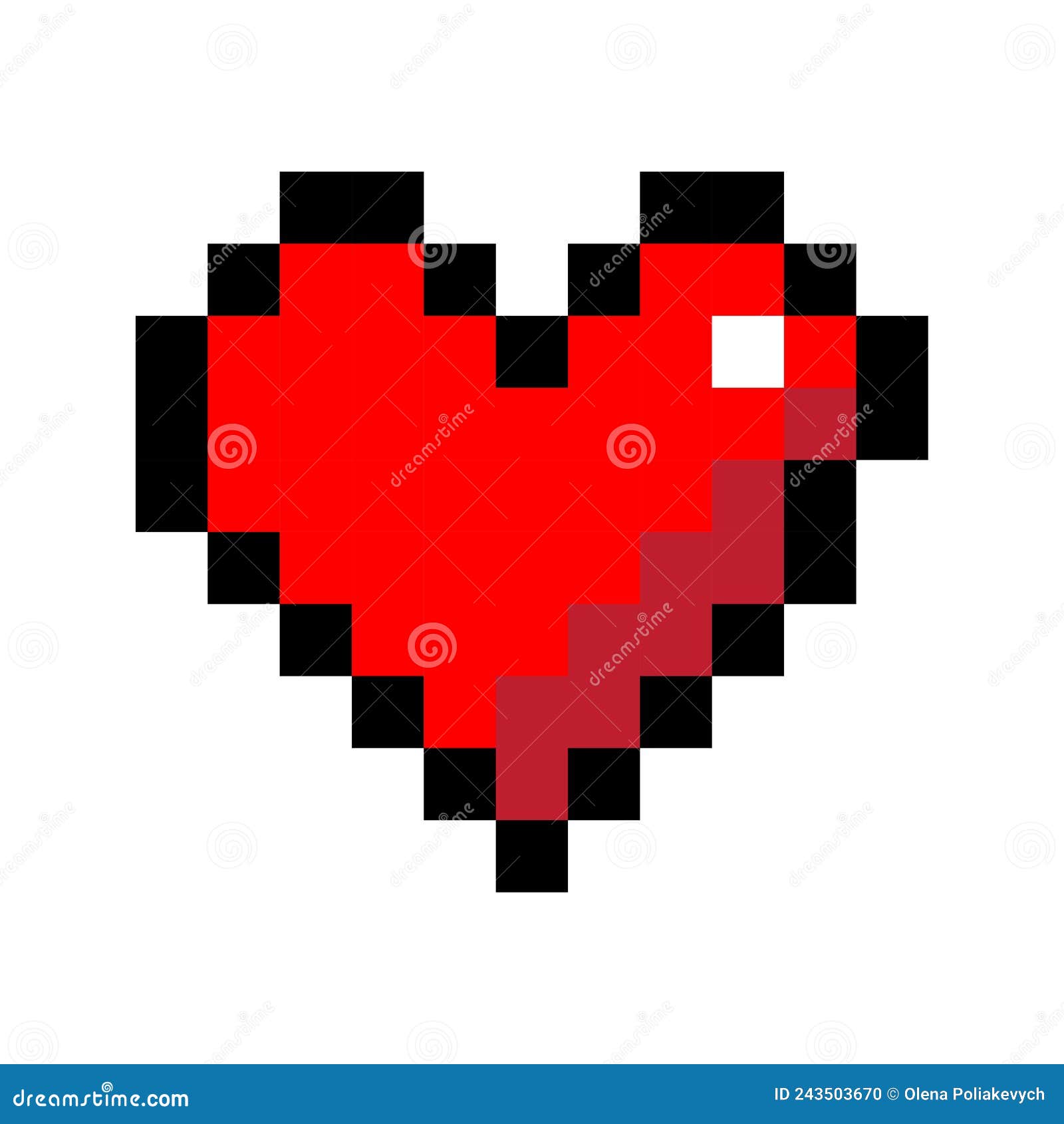 Pixel Heart For Celebration Decoration Design. Vector Red Cute Pixel Art.  Love Symbol. Vector Illustration. Stock Image Stock Vector - Illustration  Of Beautiful, Arcade: 243503670