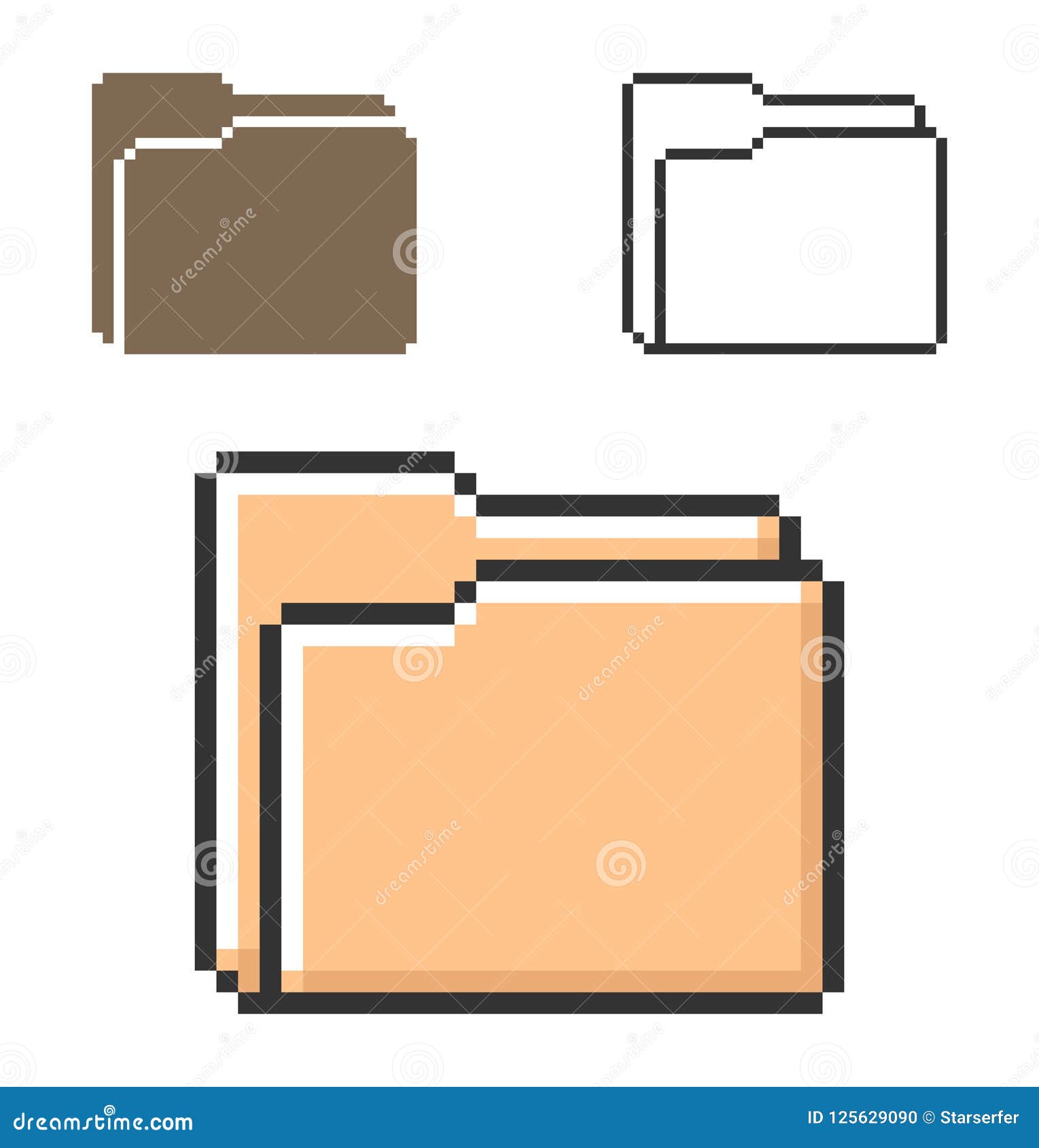 pixelated folder icon png