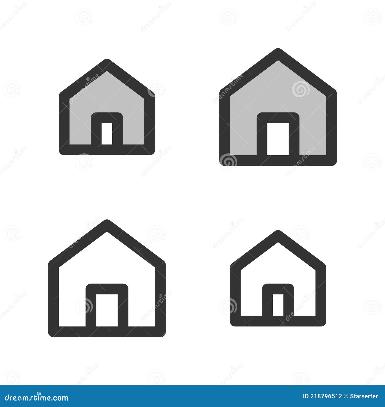 pixel-perfect linear  icon of home