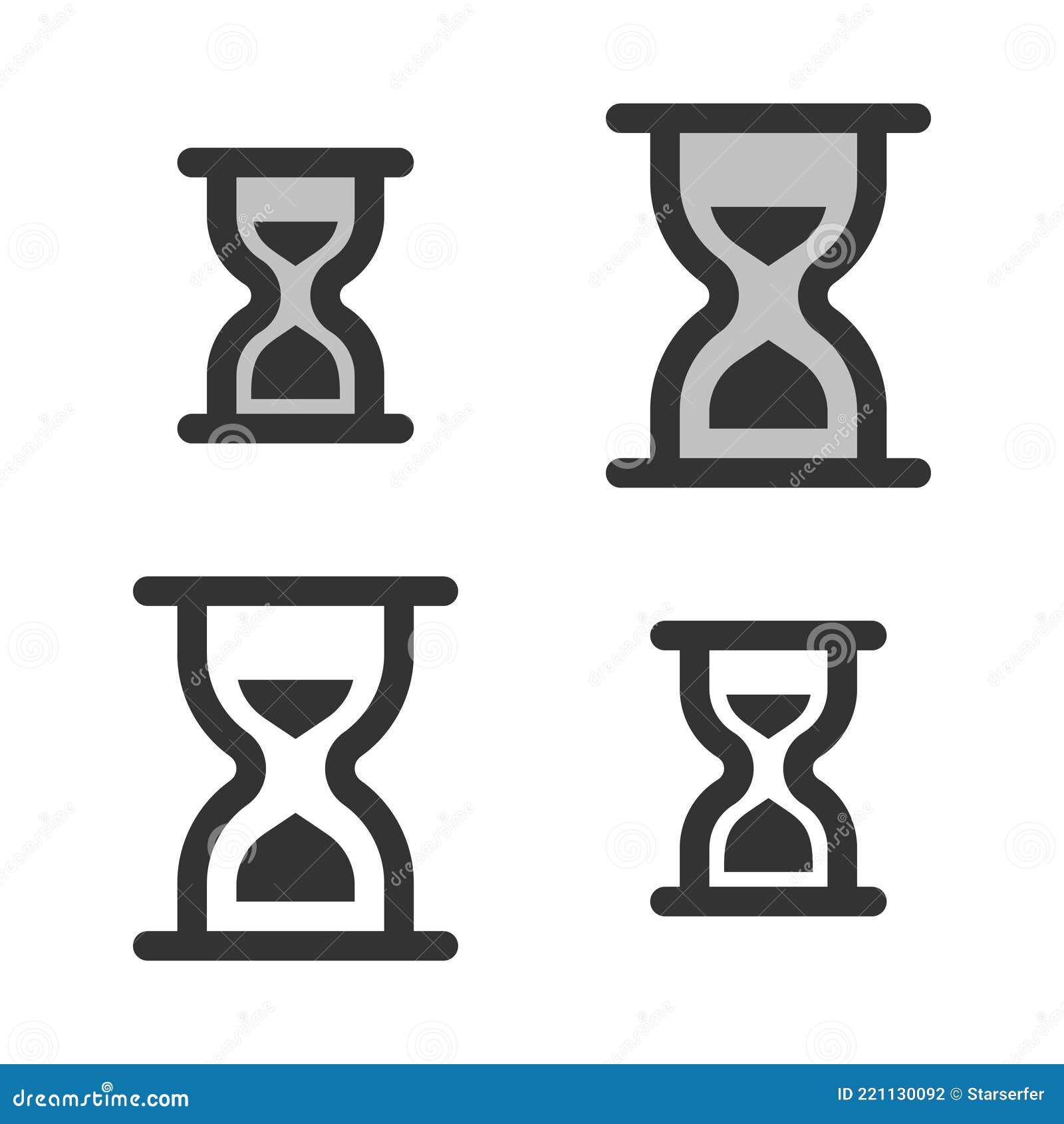pixel-perfect linear icon of hourglass