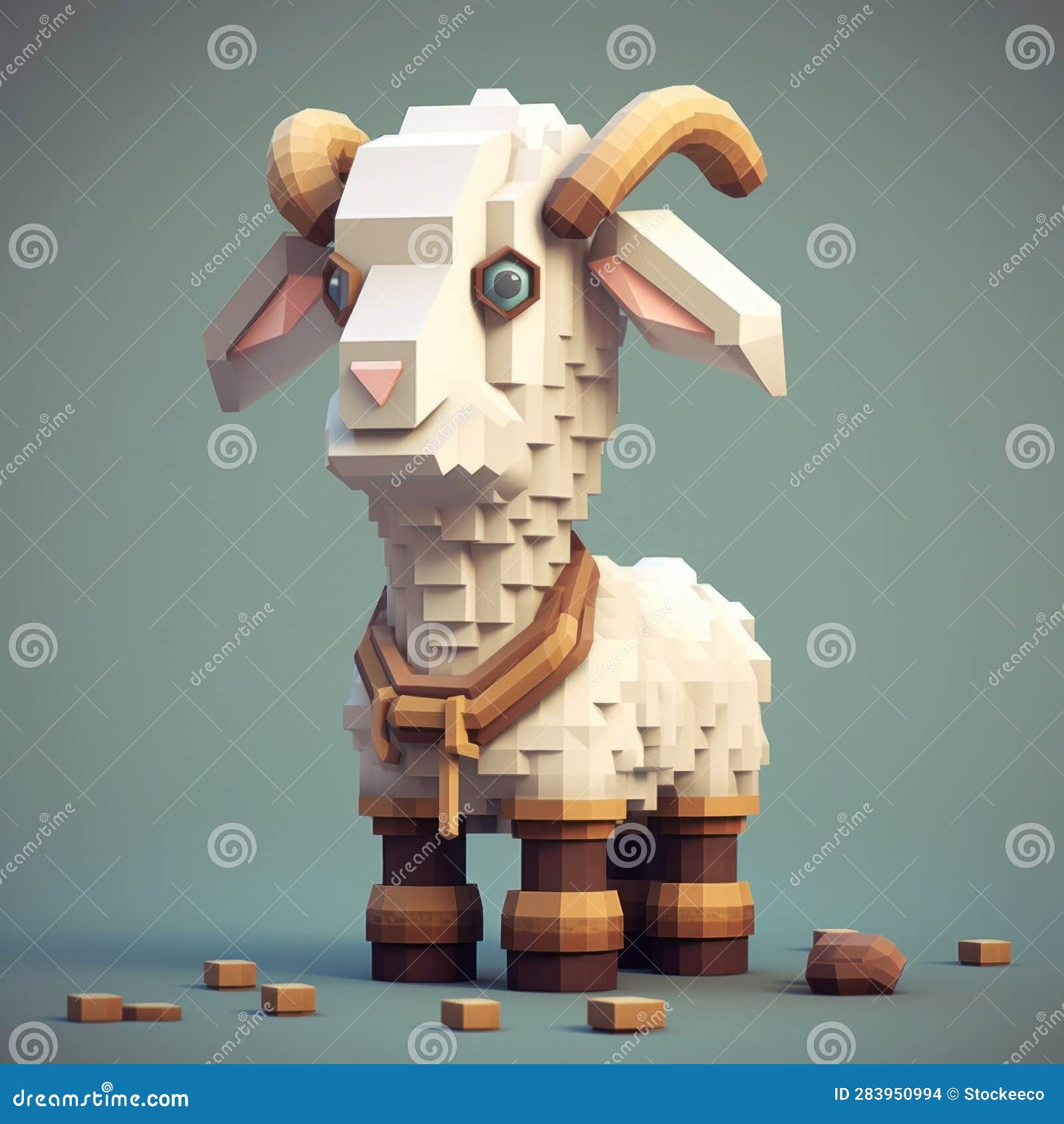 pixel sheep: a cute voxel art character inspired by minecraft