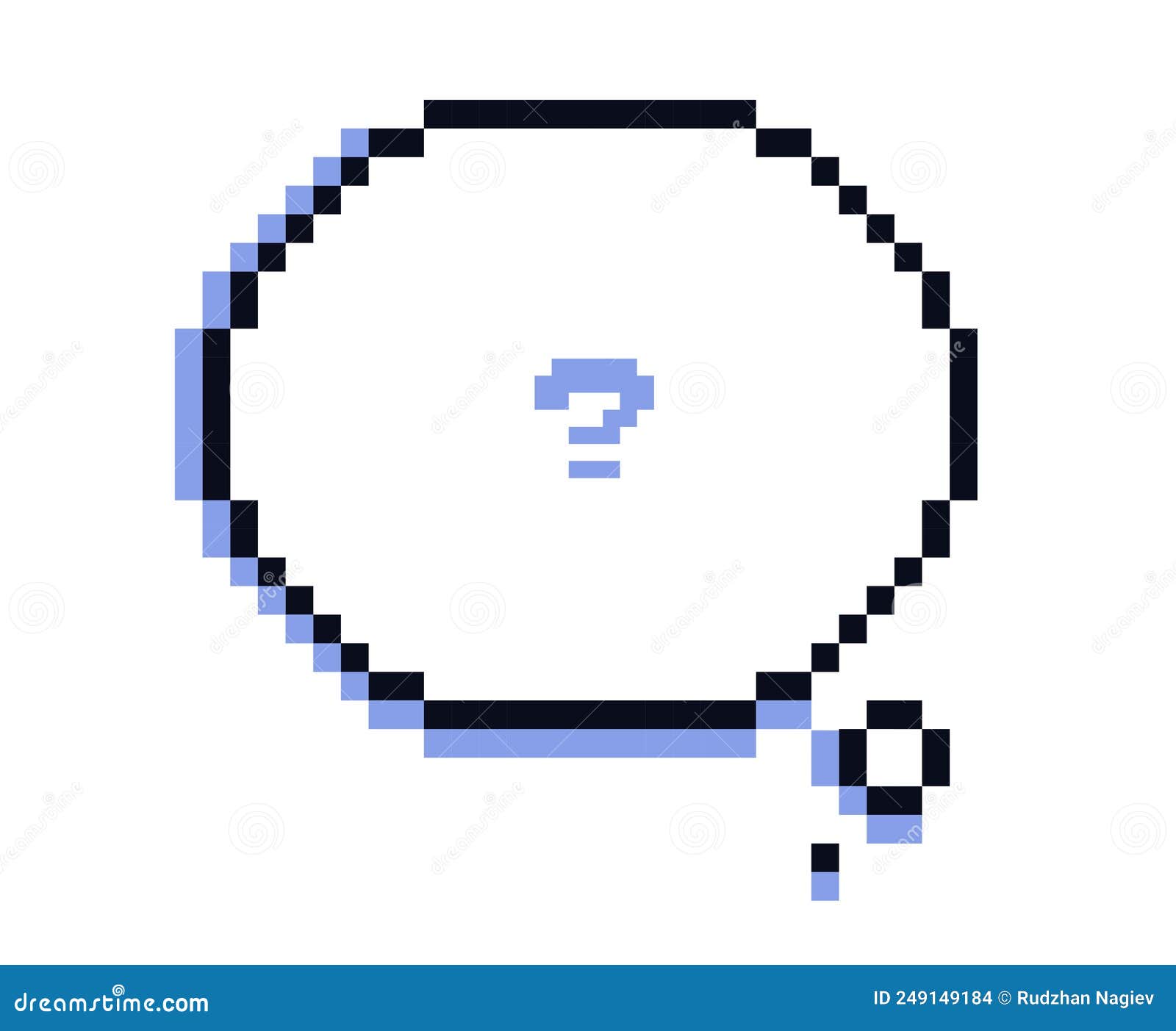 Pixel speech bubble stock illustration. Illustration of isolated