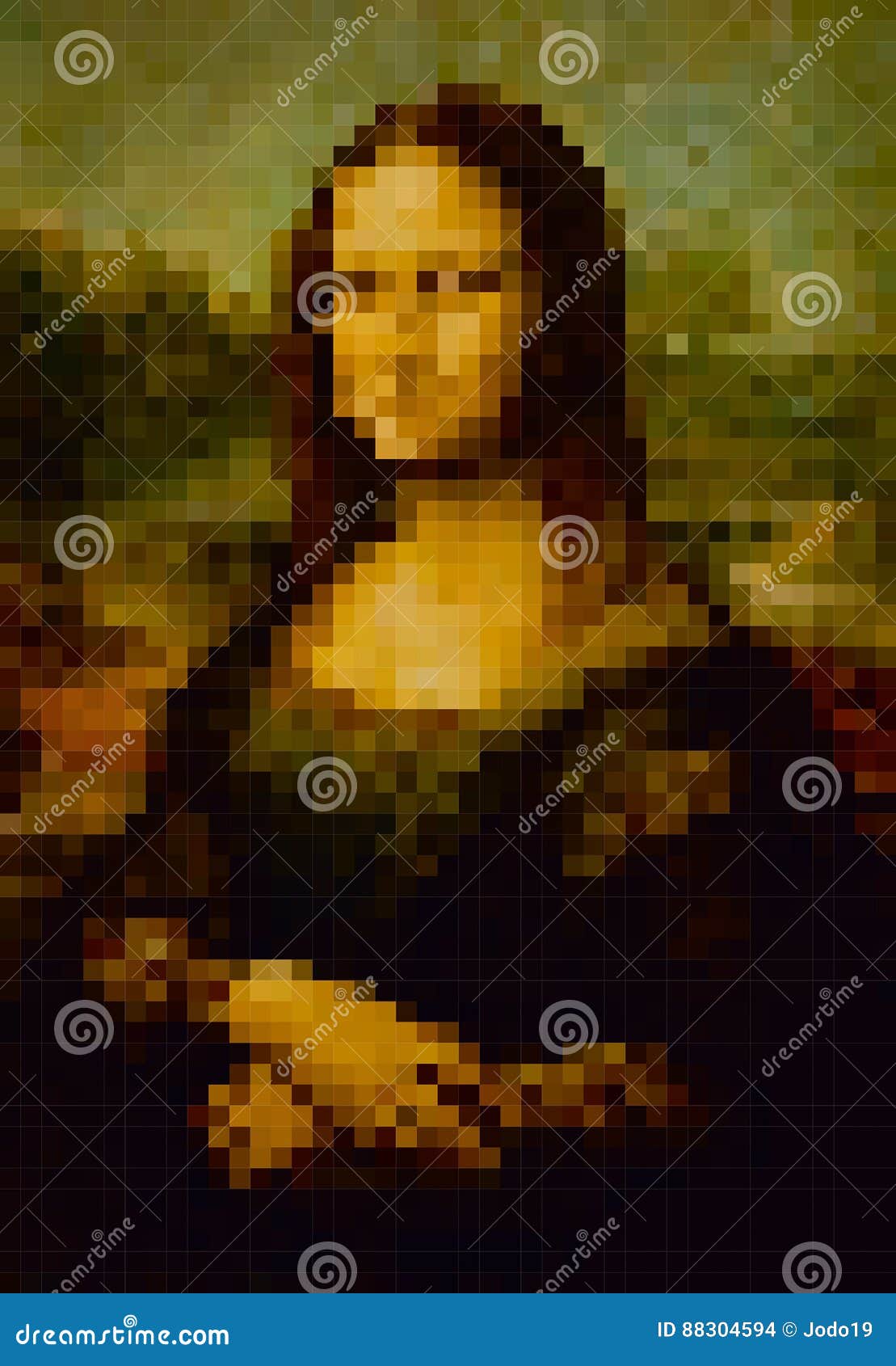 Mona lisa pixel art 32x32