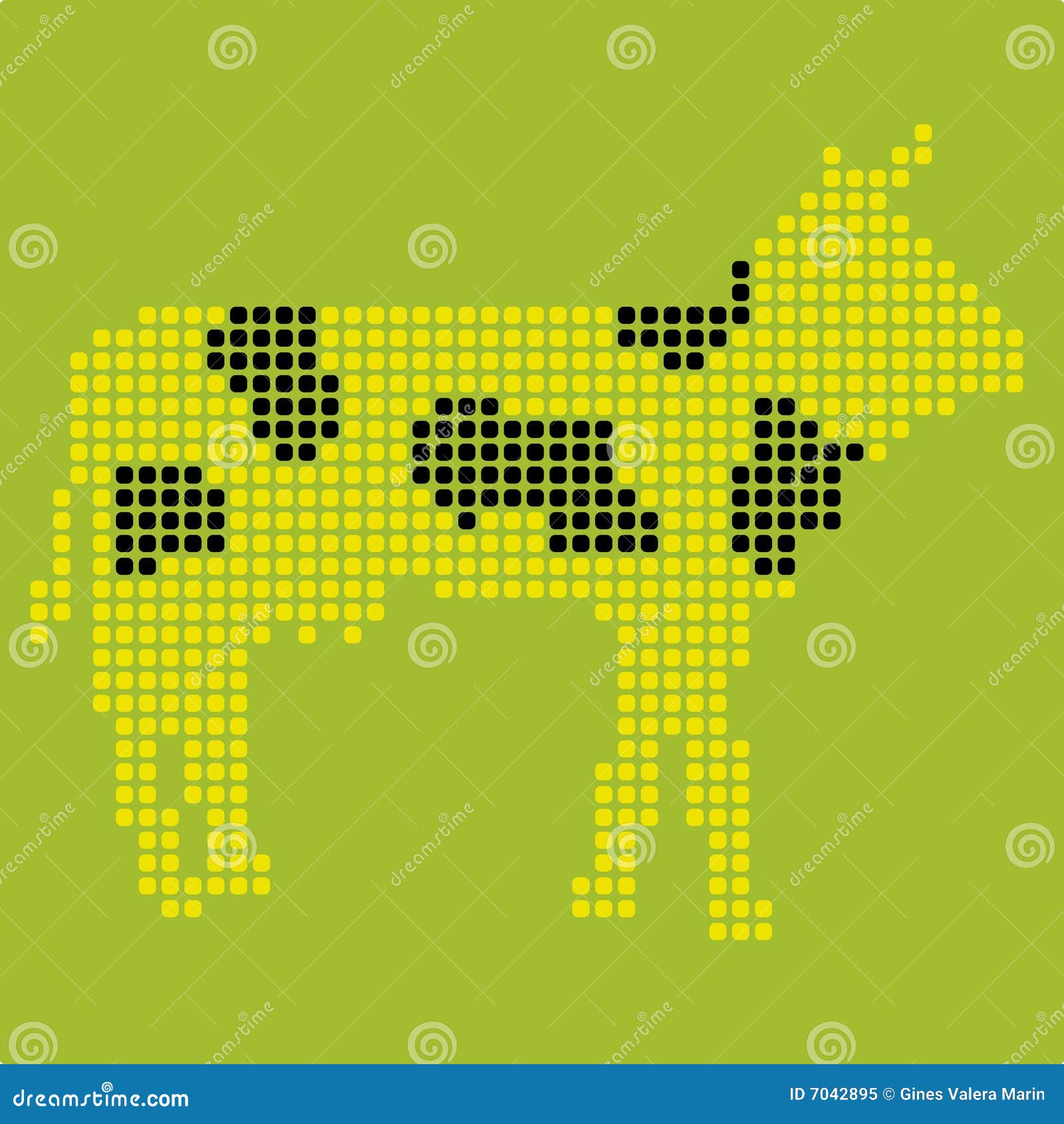 pixelated cow