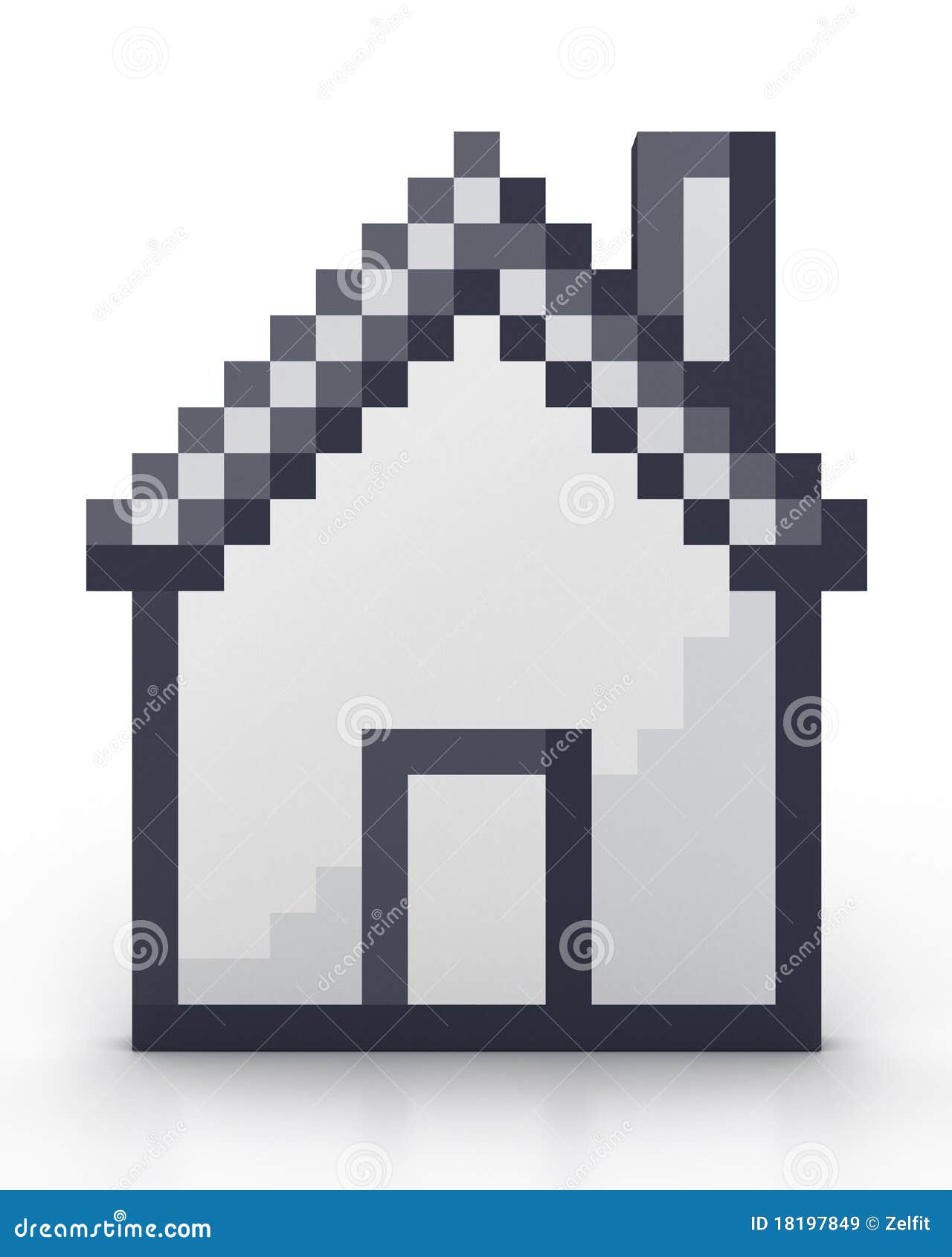 pixelated house frontal view