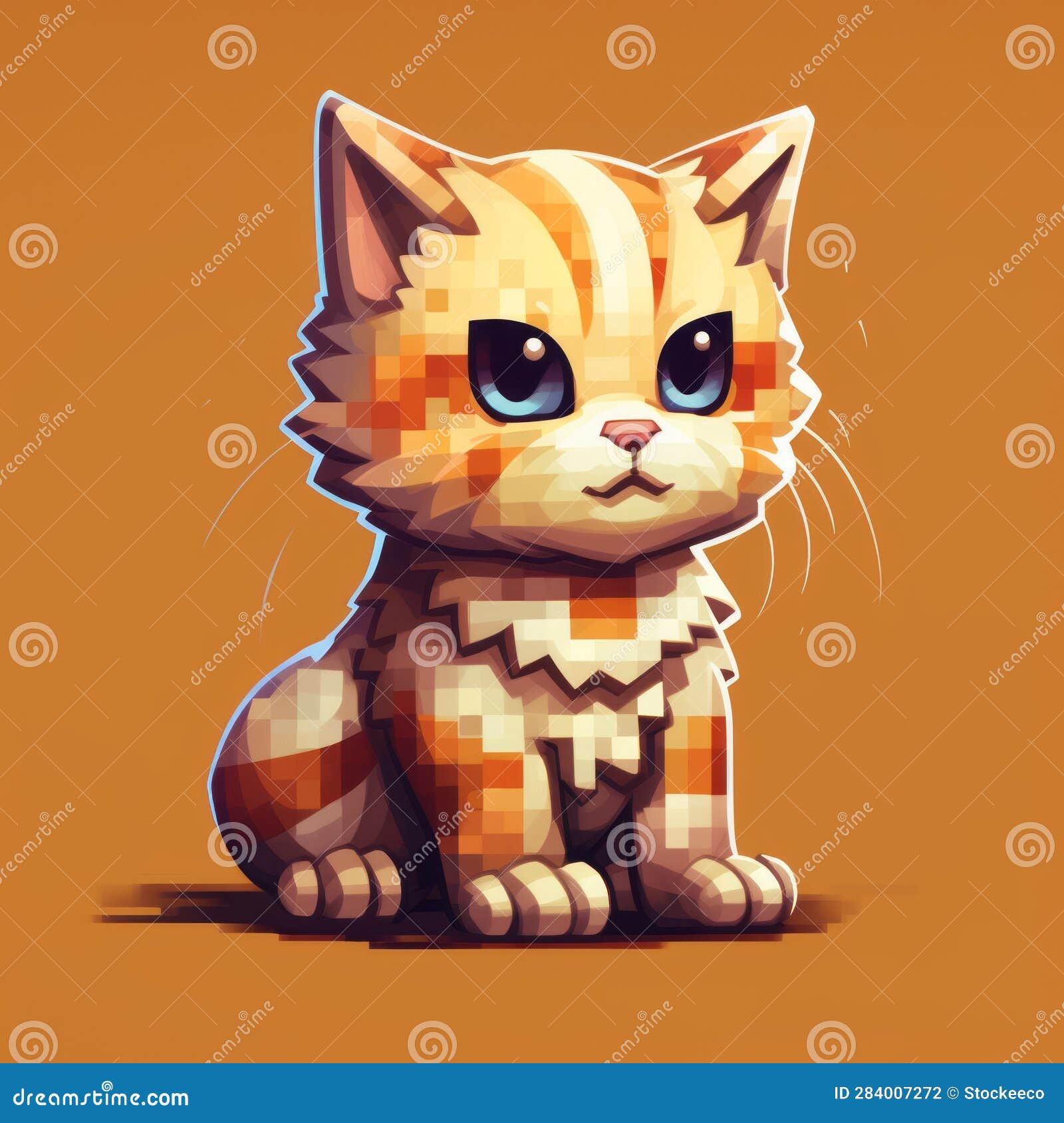 Cute Cat Pixel Art