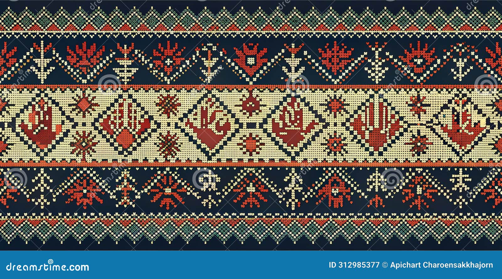 pixelated tapestry, a charming doodle border adventure