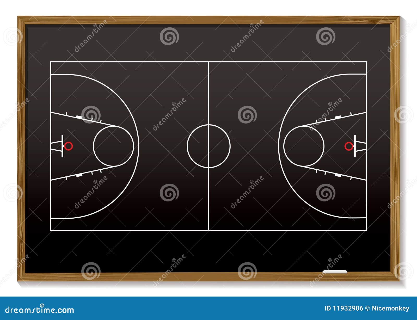 Pizarra del baloncesto stock de ilustración. Ilustración de realista -  11932906