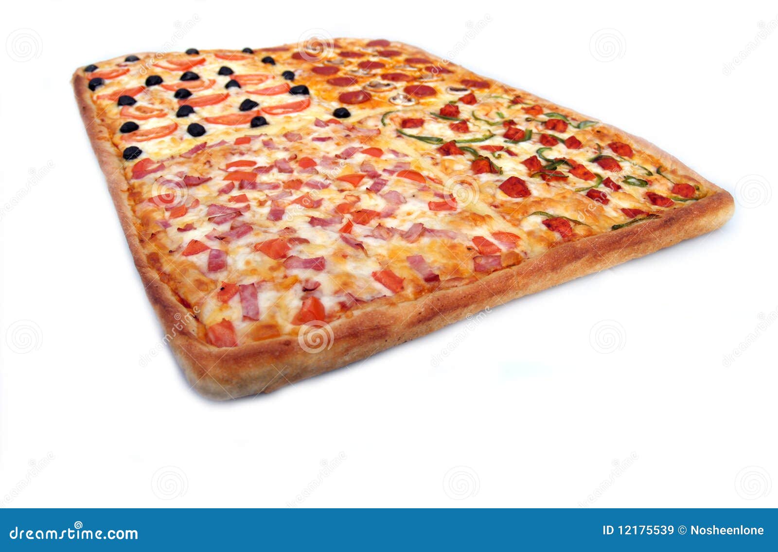 Pizza imagen de archivo. Imagen de cena, alimento, tope - 12175539