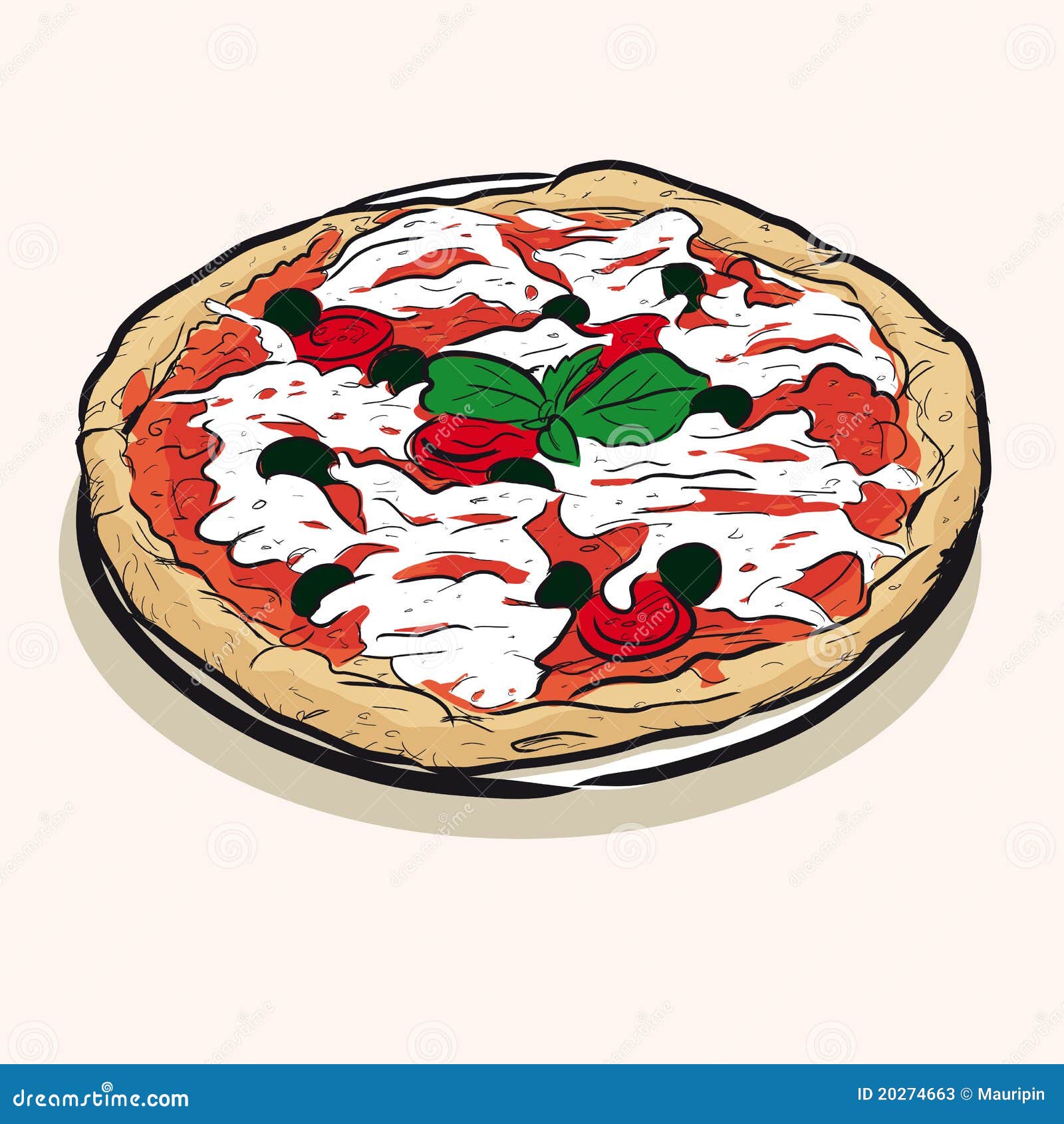 pizza margherita clipart - photo #10