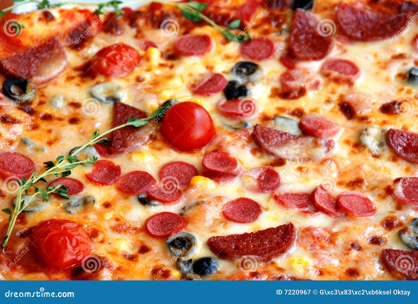 Pizza stock image. Image of coke, party, paste, sausage 7220967