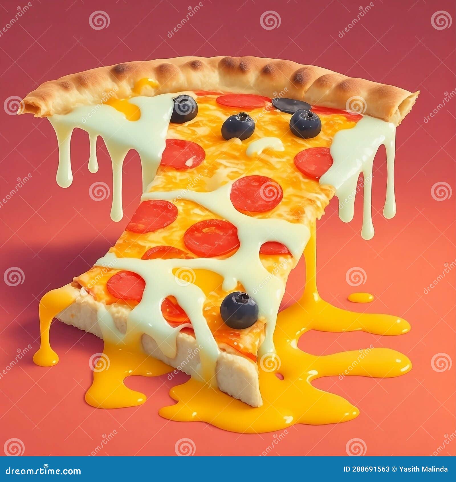 Pizza art stock image. Image of food, yellow, fruit 288691563