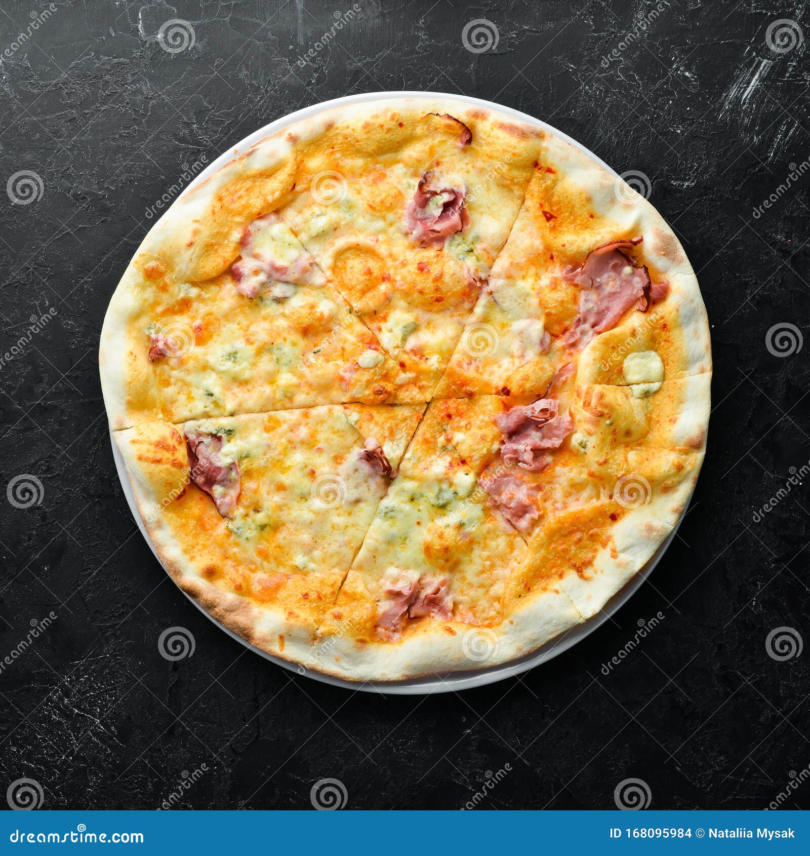 Pizza with Bacon and Cheese. Stock Photo - Image of delicious, lunch