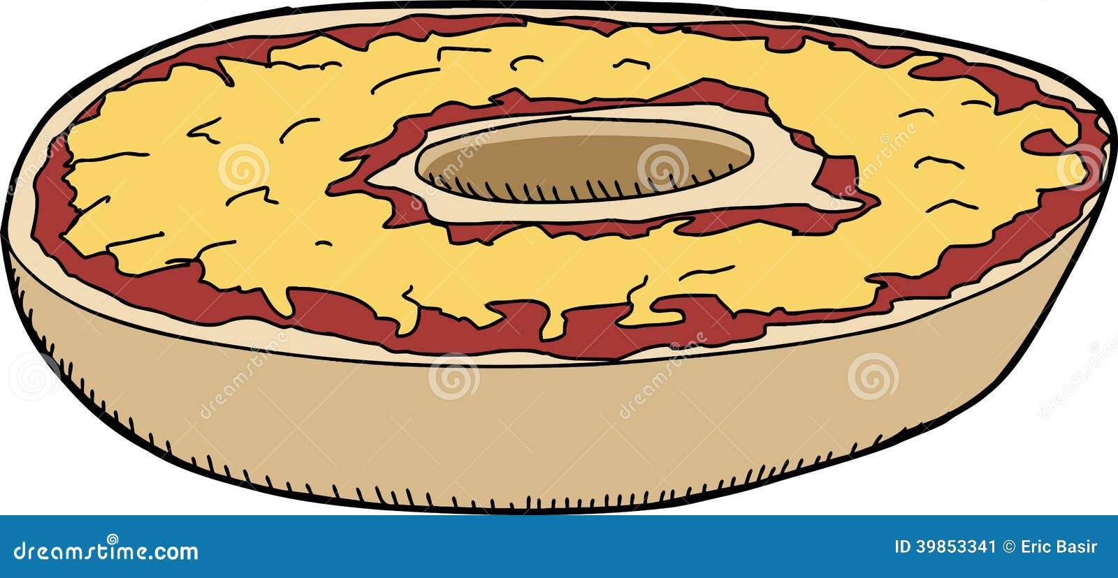 Pizza Bagel stock vector. Illustration of cuisine, white 39853341