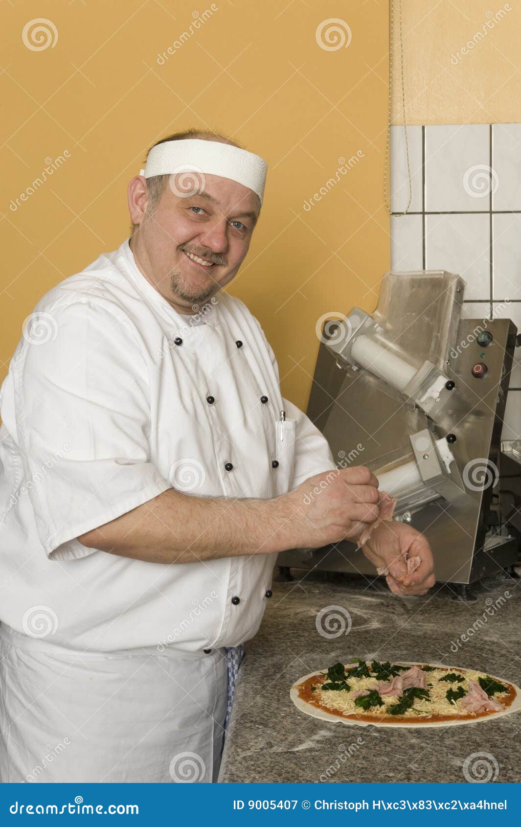 Pizza bakers stock image. Image of dough, pizzeria, clothes 9005407