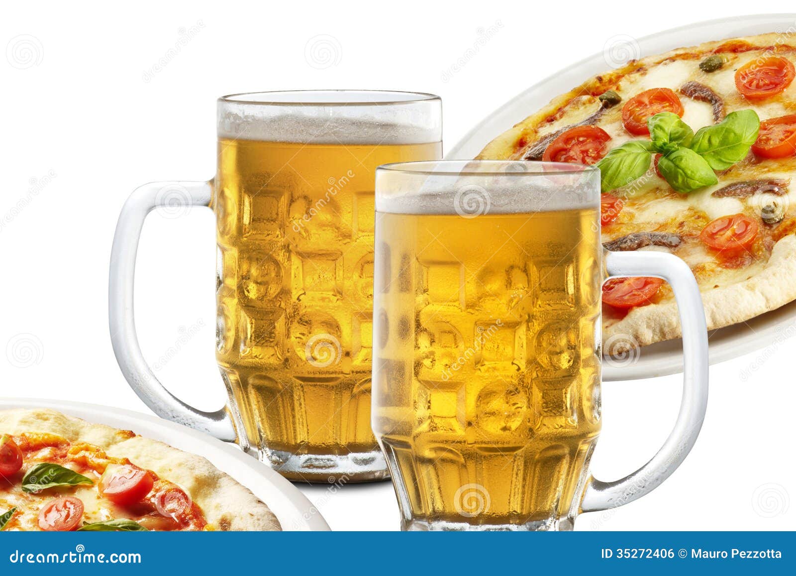 Pizza and beer stock photo. Image of tasty, beer, italian 35272406