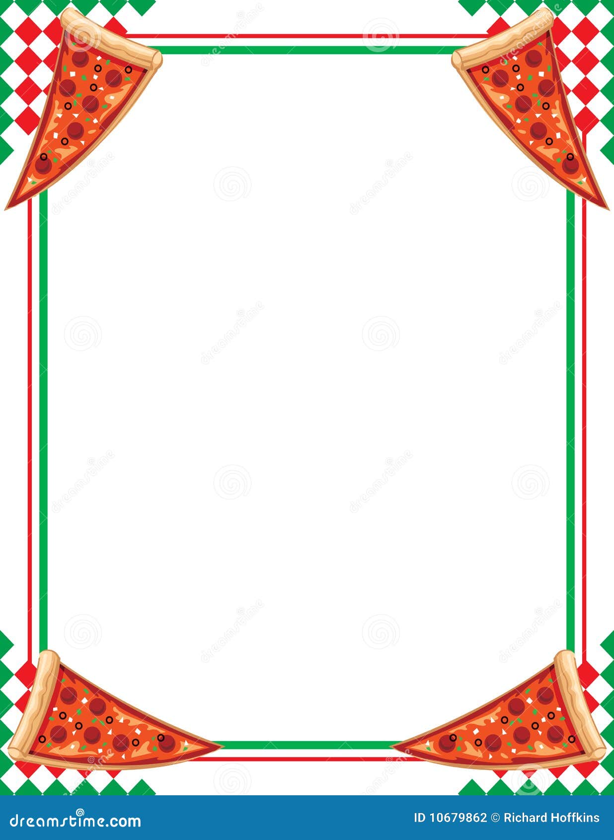 Pizza Border stock illustration. Illustration of artistic 10679862