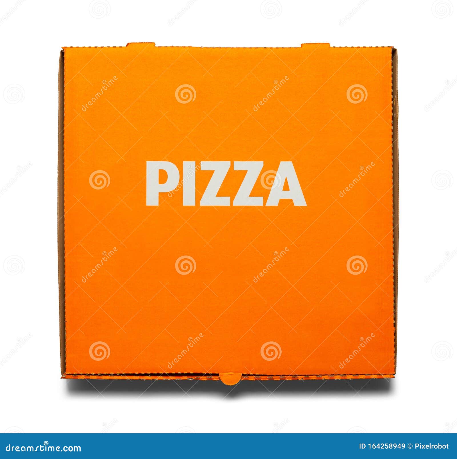 Pizza Box Top View stock image. Image of white, fast - 164258949