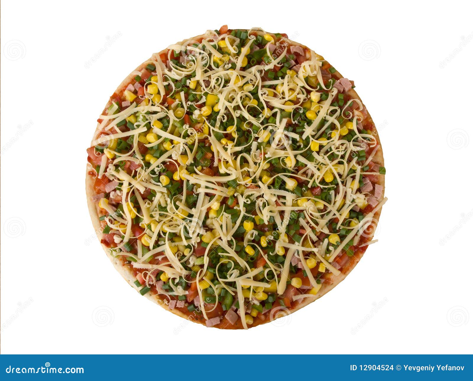 Pizza Con Pancetta Affumicata E Le Verdure, Semifinite Fotografia Stock