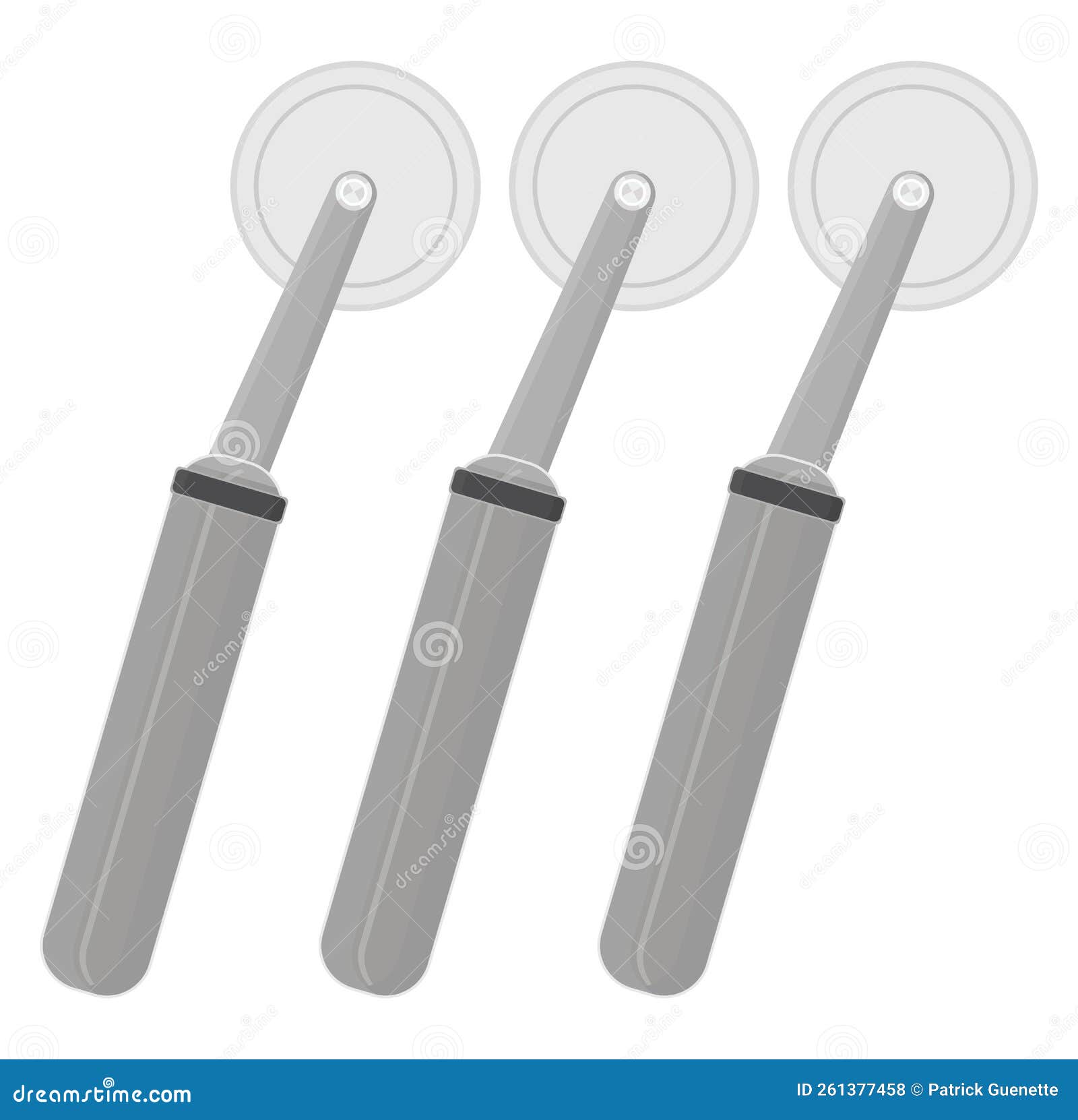 Pizza cutter, icon stock vector. Illustration of tool 261377458