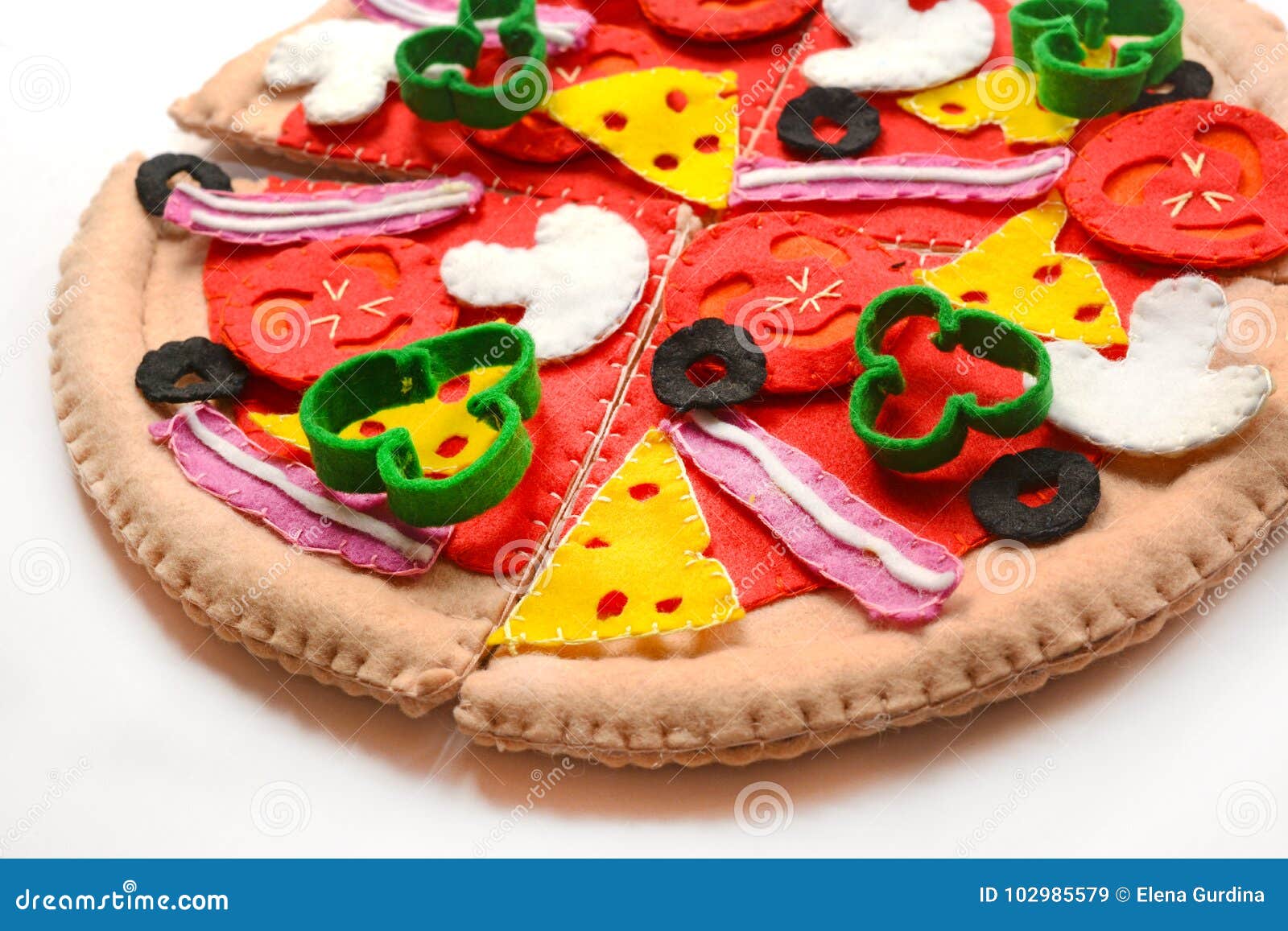 Pizza De Feltro. Brinquedos De Comida Para As Crianças. Imagem de Stock -  Imagem de conceito, feltro: 269341845