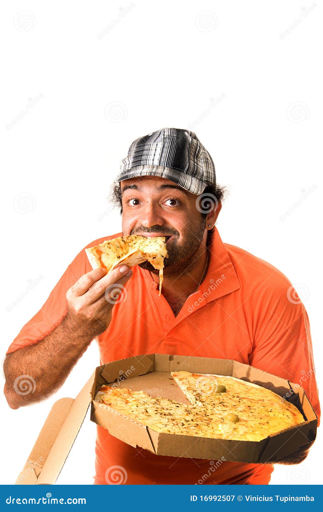 Pizza delivery stock image. Image of work, smiling, isolated - 16992507