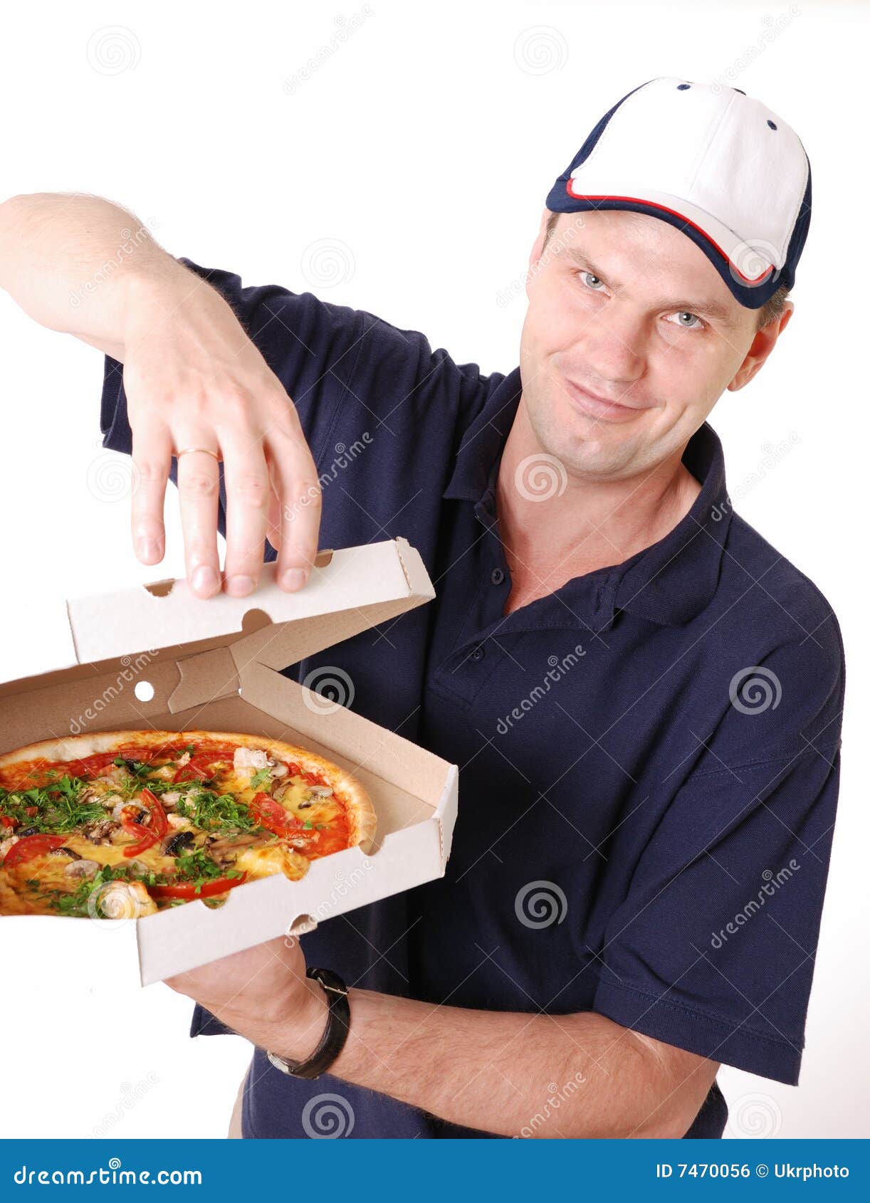 Pizza delivery stock photo. Image of food, assistance 7470056