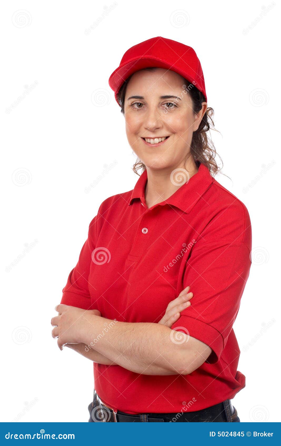 Pizza delivery woman stock image. Image of receive, meal 5024845