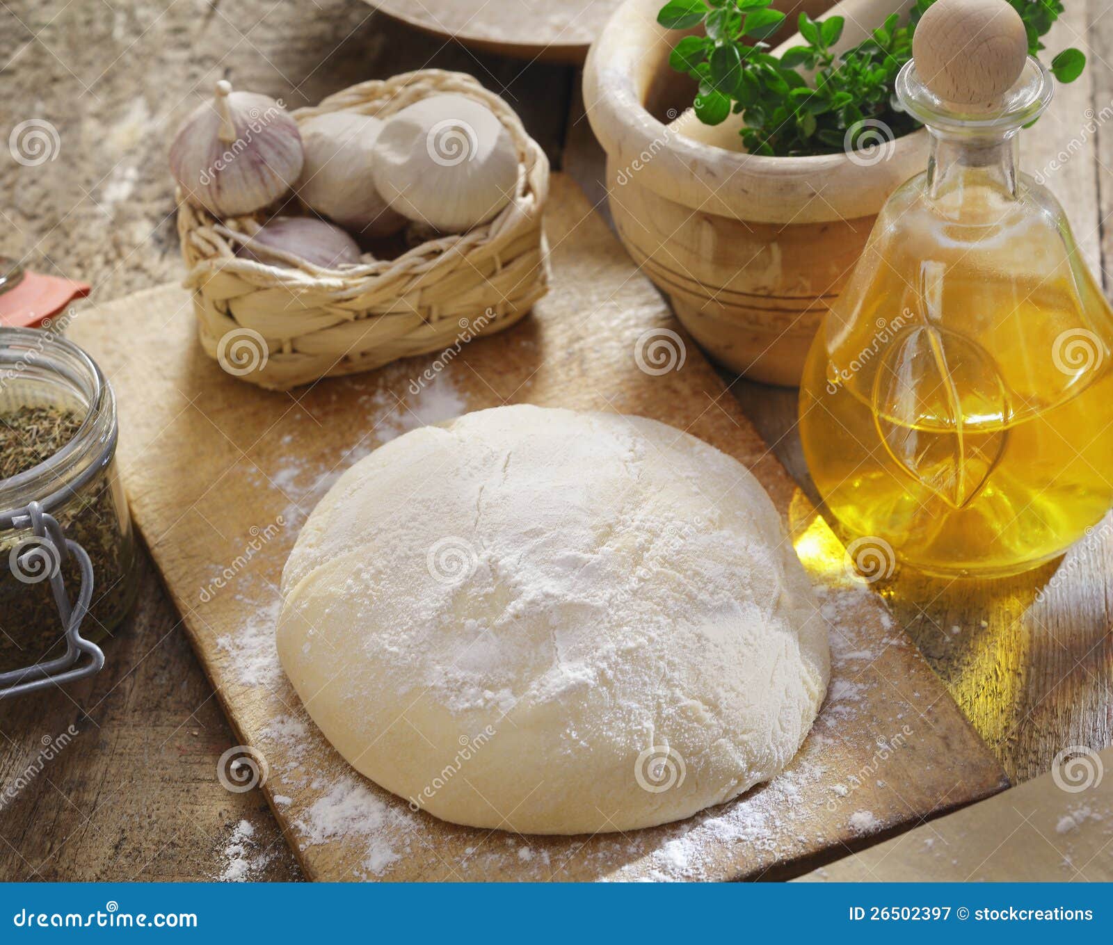 Pizza Dough and Ingredients Stock Image Image of culinary, food 26502397