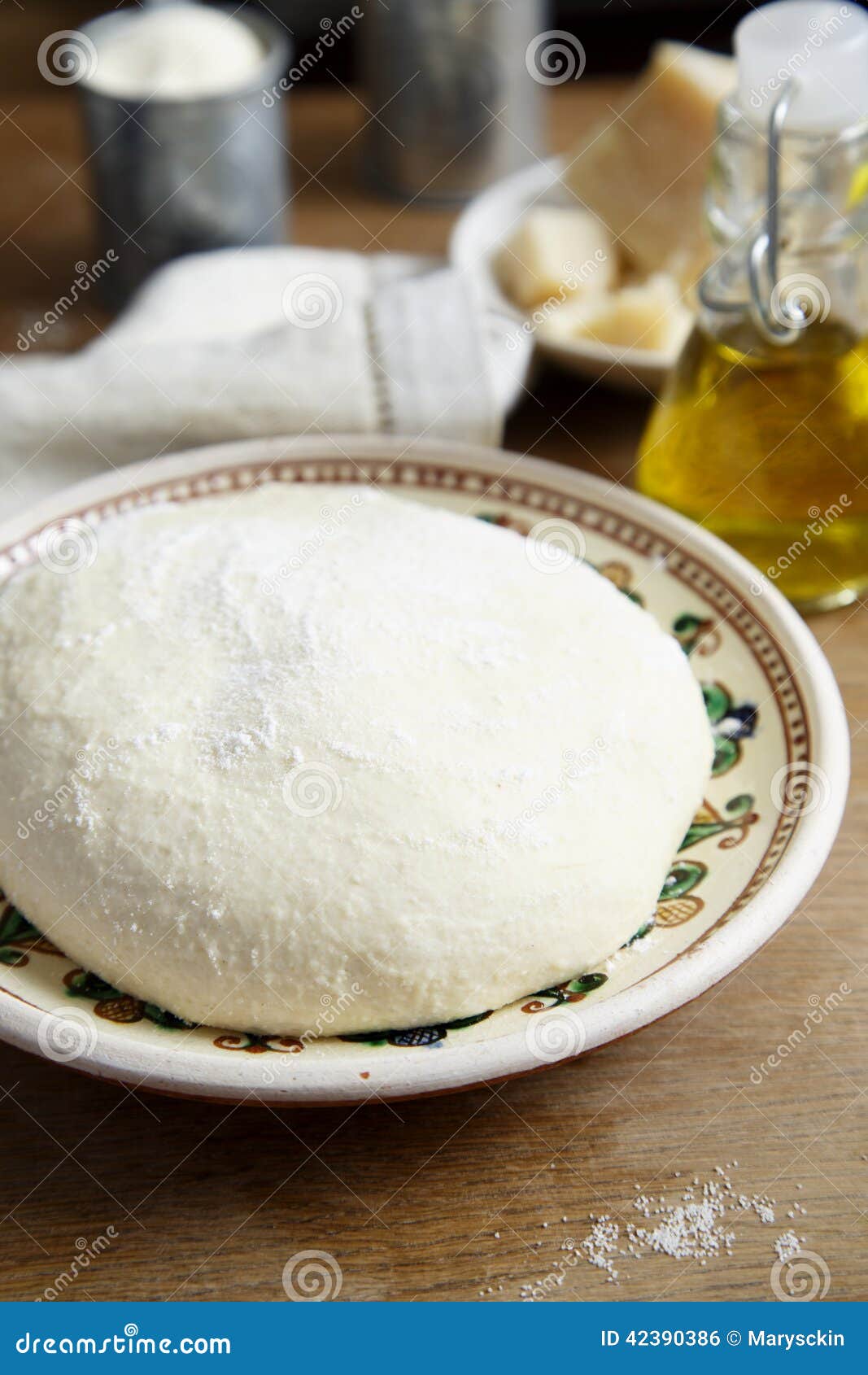 Pizza Dough with Semolina Flour Stock Photo - Image of bake, food: 42390386