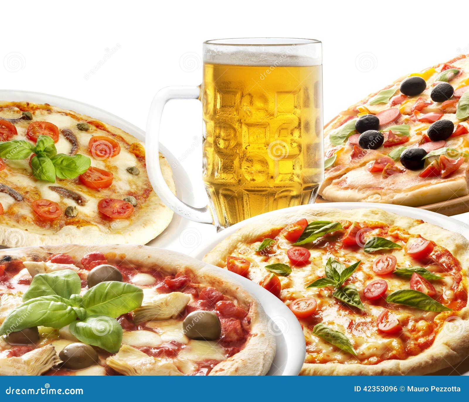Pizza E Birra Fotografia Stock Immagine Di Appetitoso
