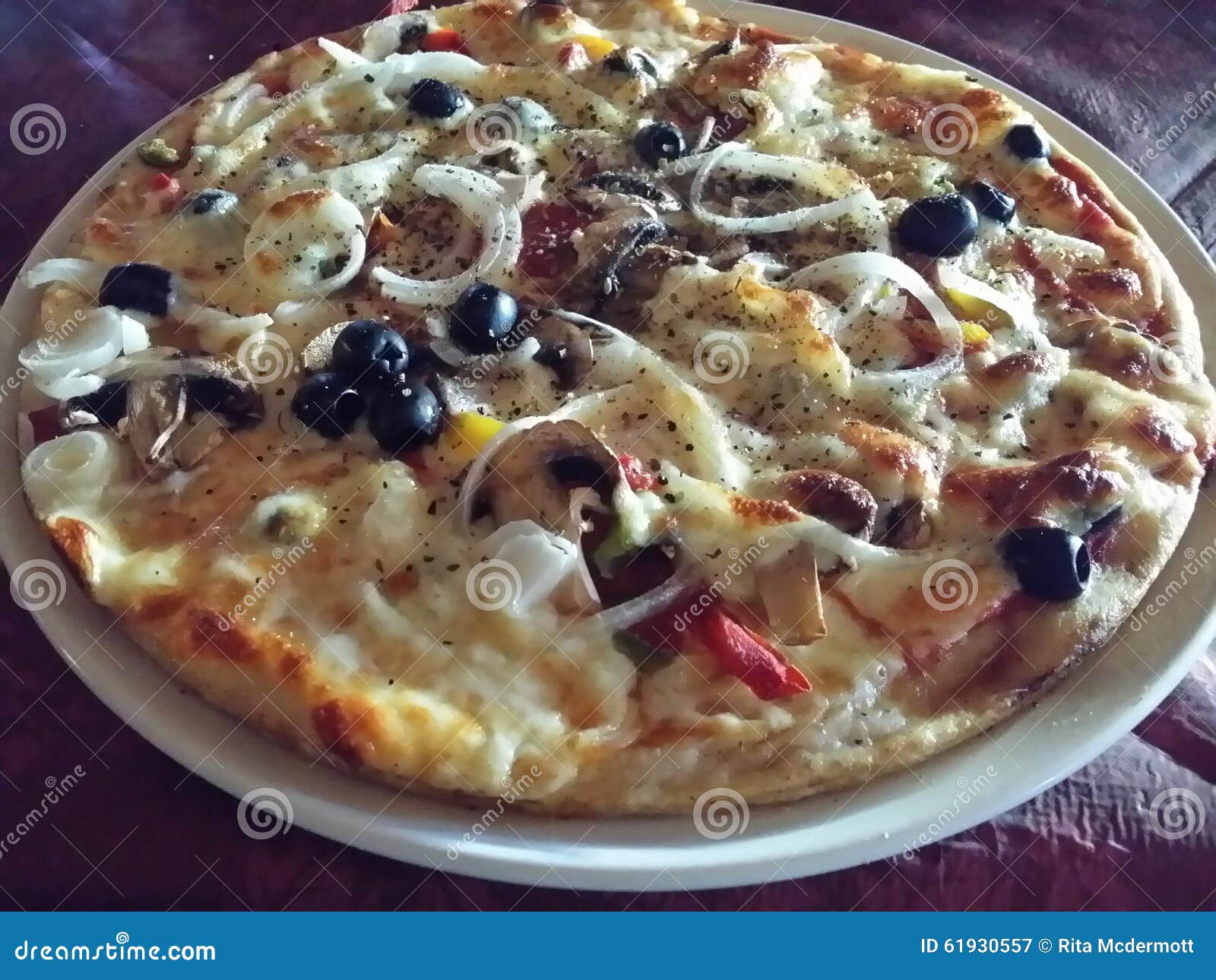 Pizza with extra toppings stock image. Image of pizza 61930557