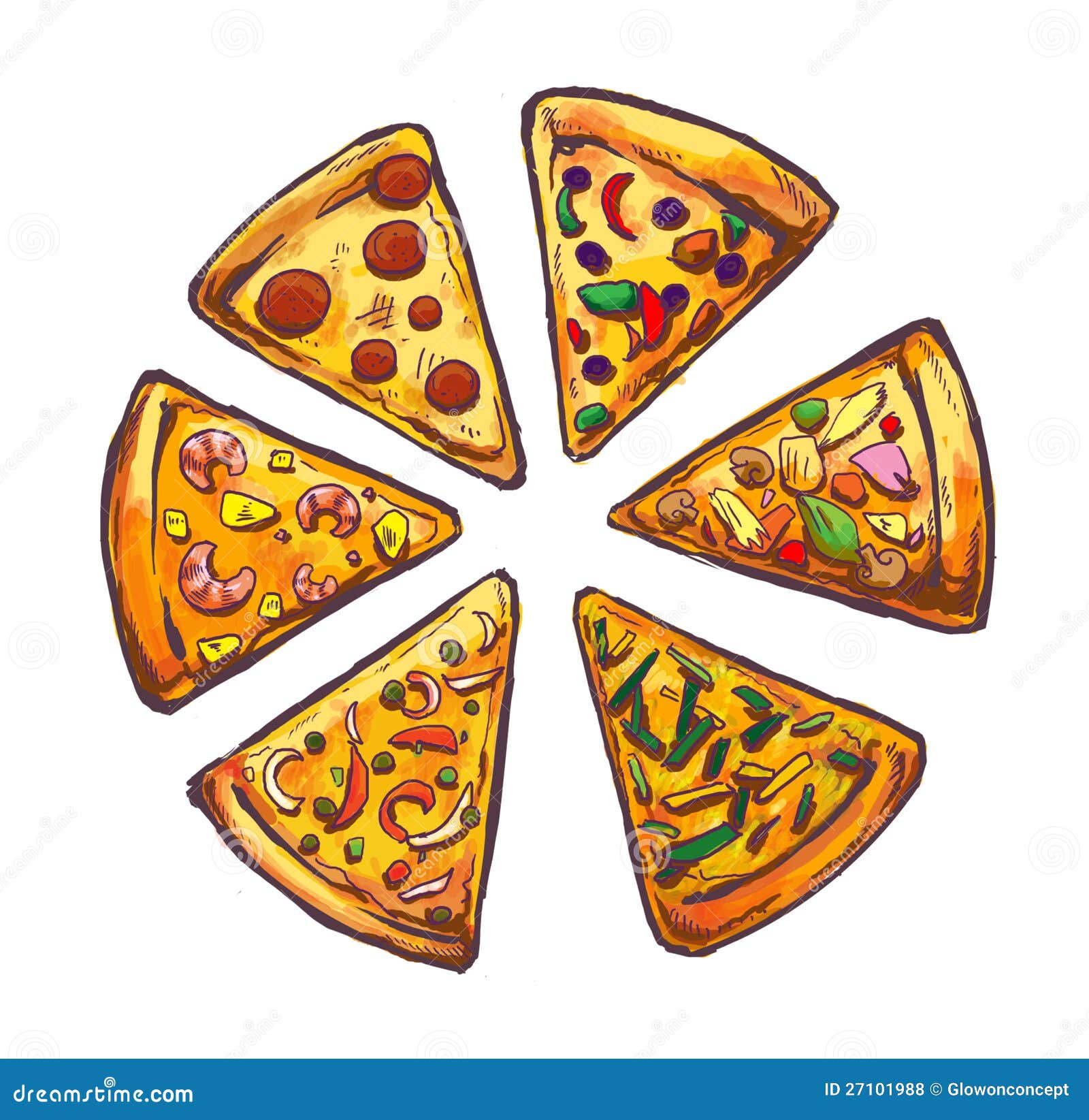 Pizza Fast Food Illustration Icon Stock Illustration Illustration Of Junk Food