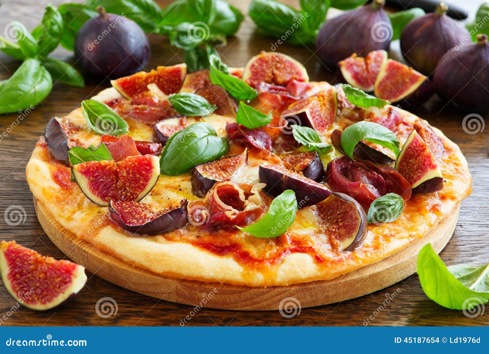 Pizza with figs, stock photo. Image of italian, food 45187654