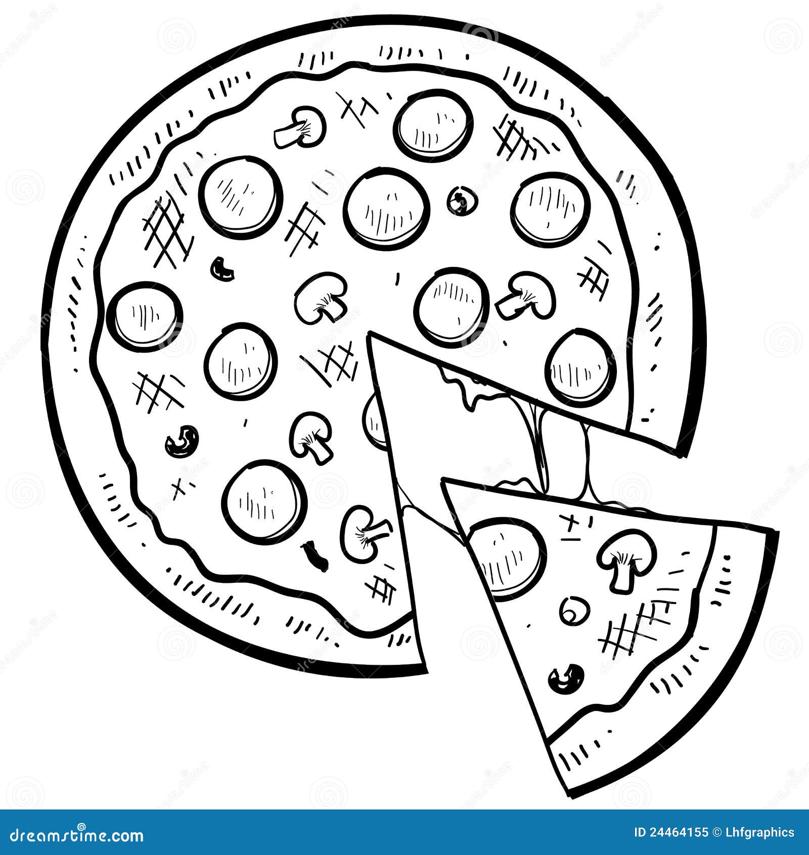 free black and white pizza clipart - photo #42
