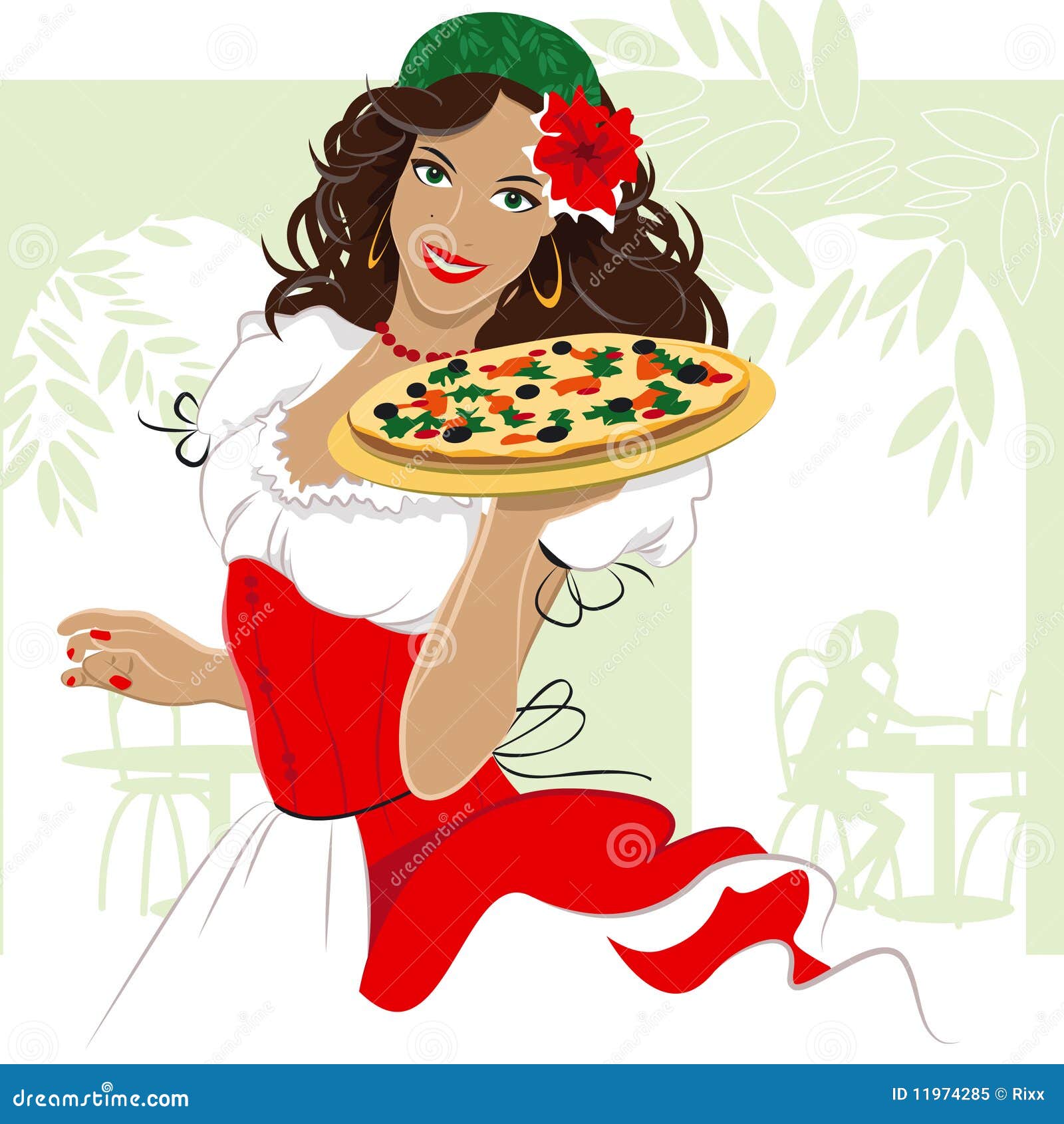 pizza girl clipart - photo #5