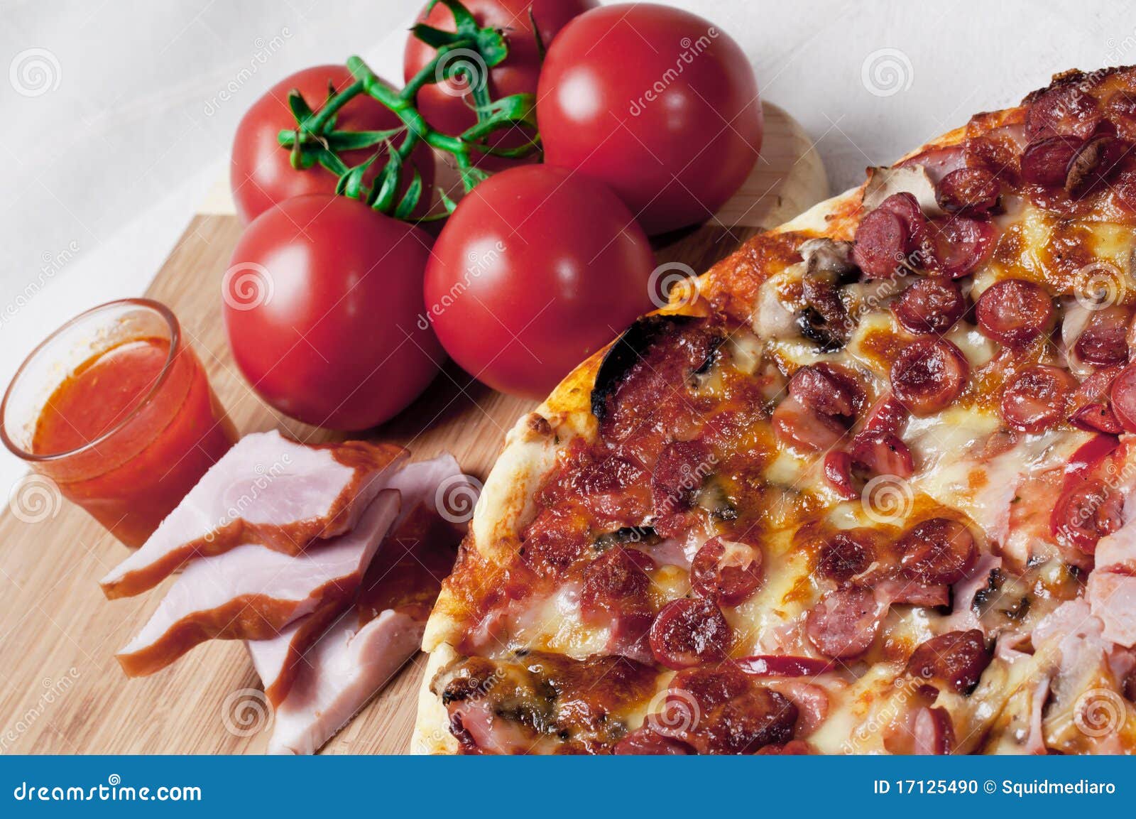 Pizza and ingredients stock photo. Image of bread, cheese 17125490