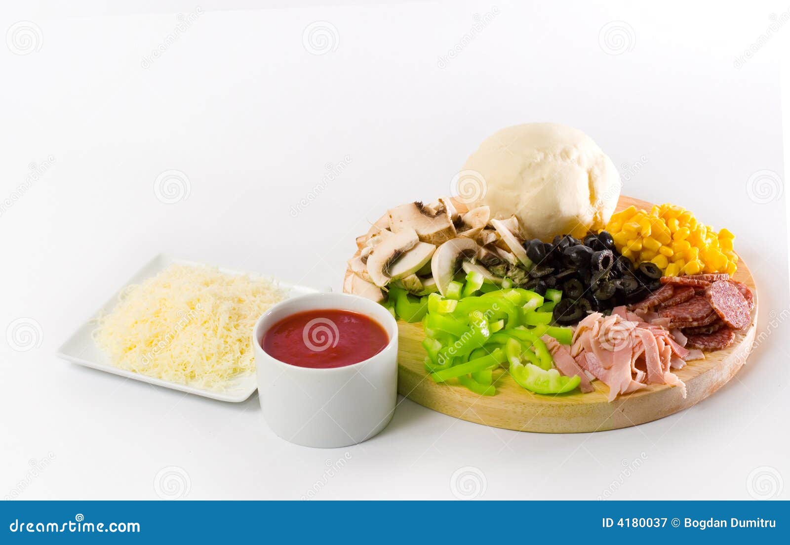 Pizza Ingredients stock image. Image of fast, food, ketchup 4180037