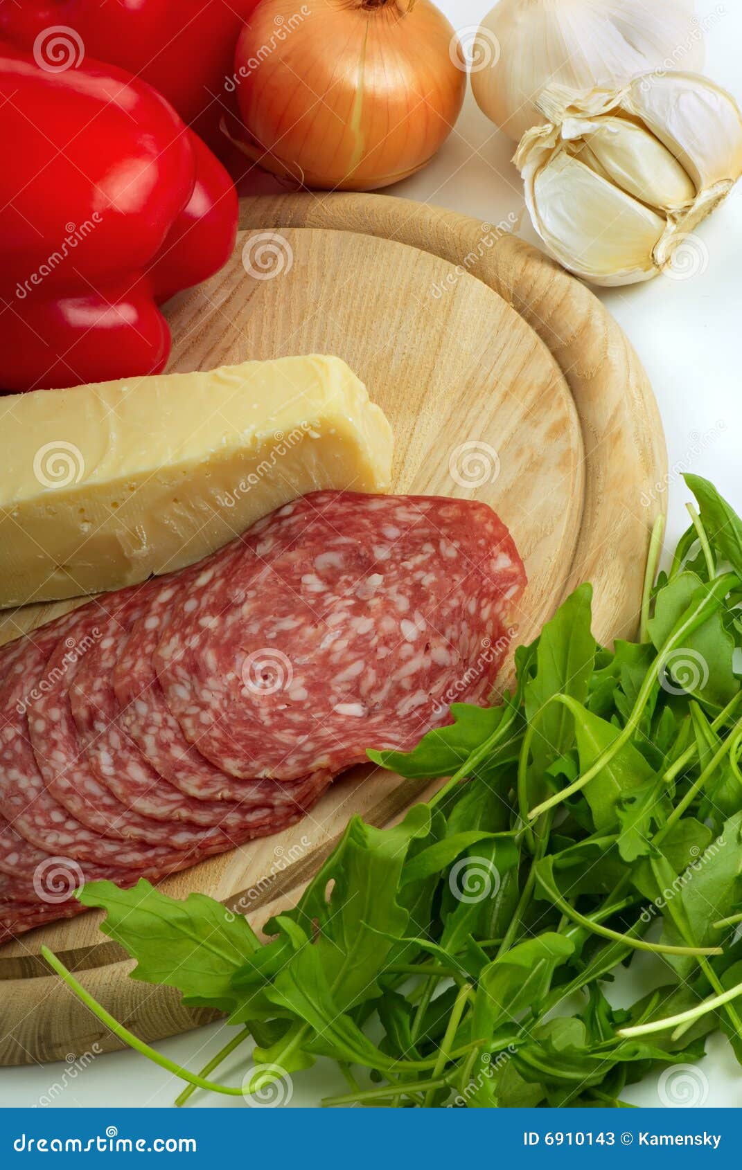 Pizza ingredients stock image. Image of baking, fresh 6910143