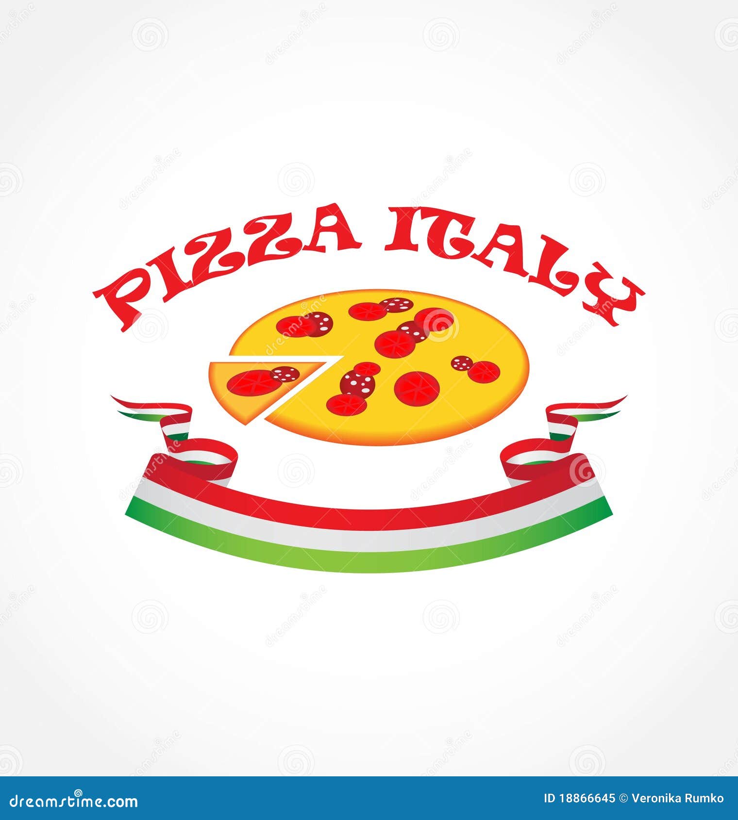 Pizza Italia ilustración del vector. Ilustración de carrera 18866645