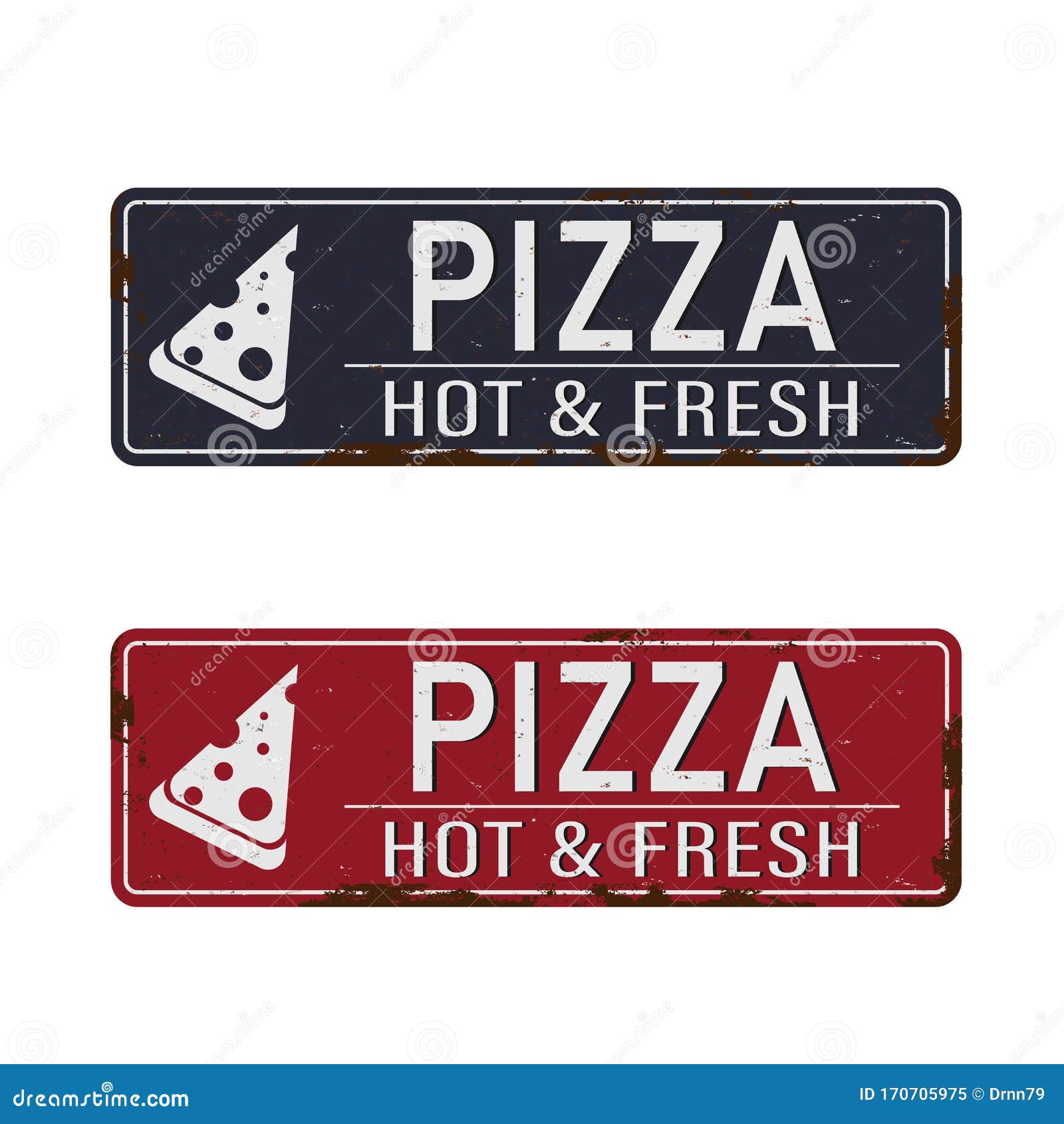 Pizza Logo. Hot and Fresh, Symbol, Stamp, Icon, Sign, Food