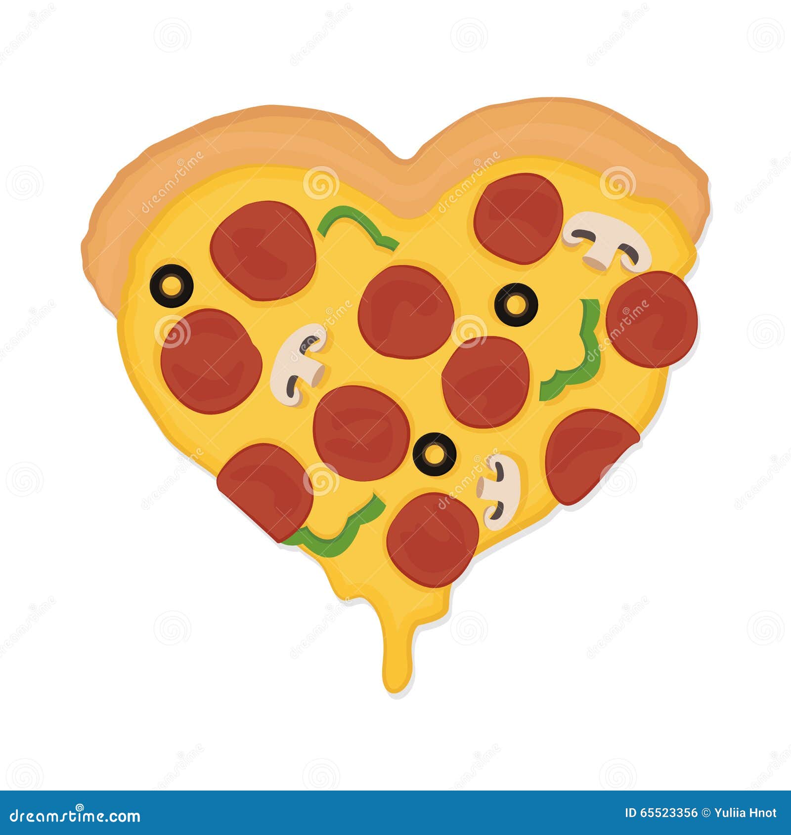 Pizza Love stock vector. Illustration of delicious, baked 65523356