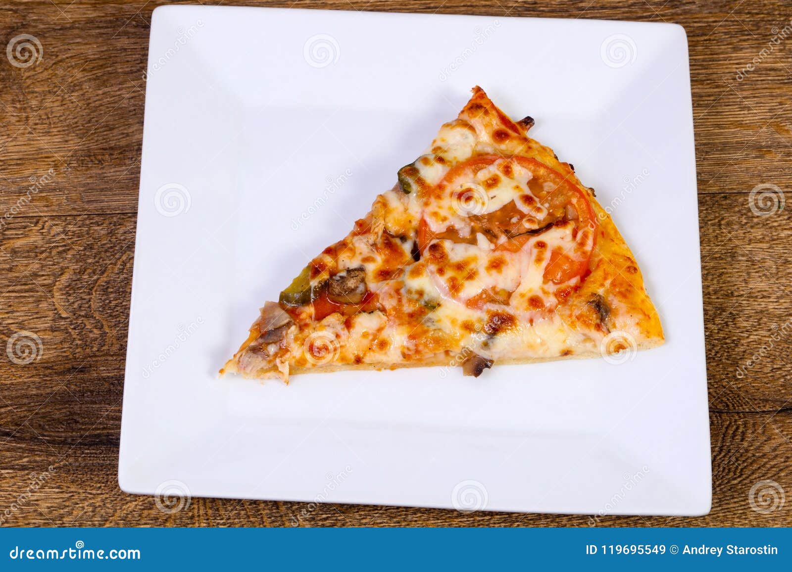 Pizza with meat stock image. Image of fresh, mozzarella 119695549